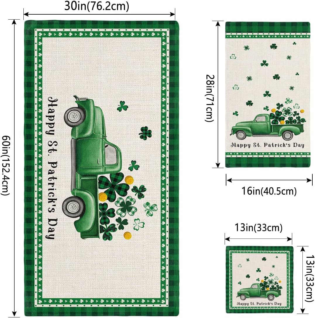 ZOE GARDEN St Patricks Truck Towel Set 1