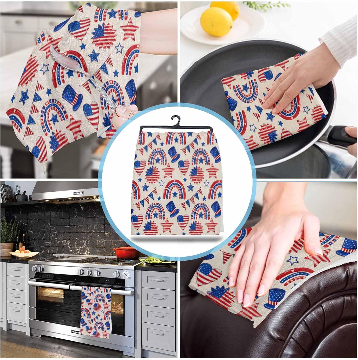 Rocking Giraffee 4 Pack Microfiber Kitchen Towels