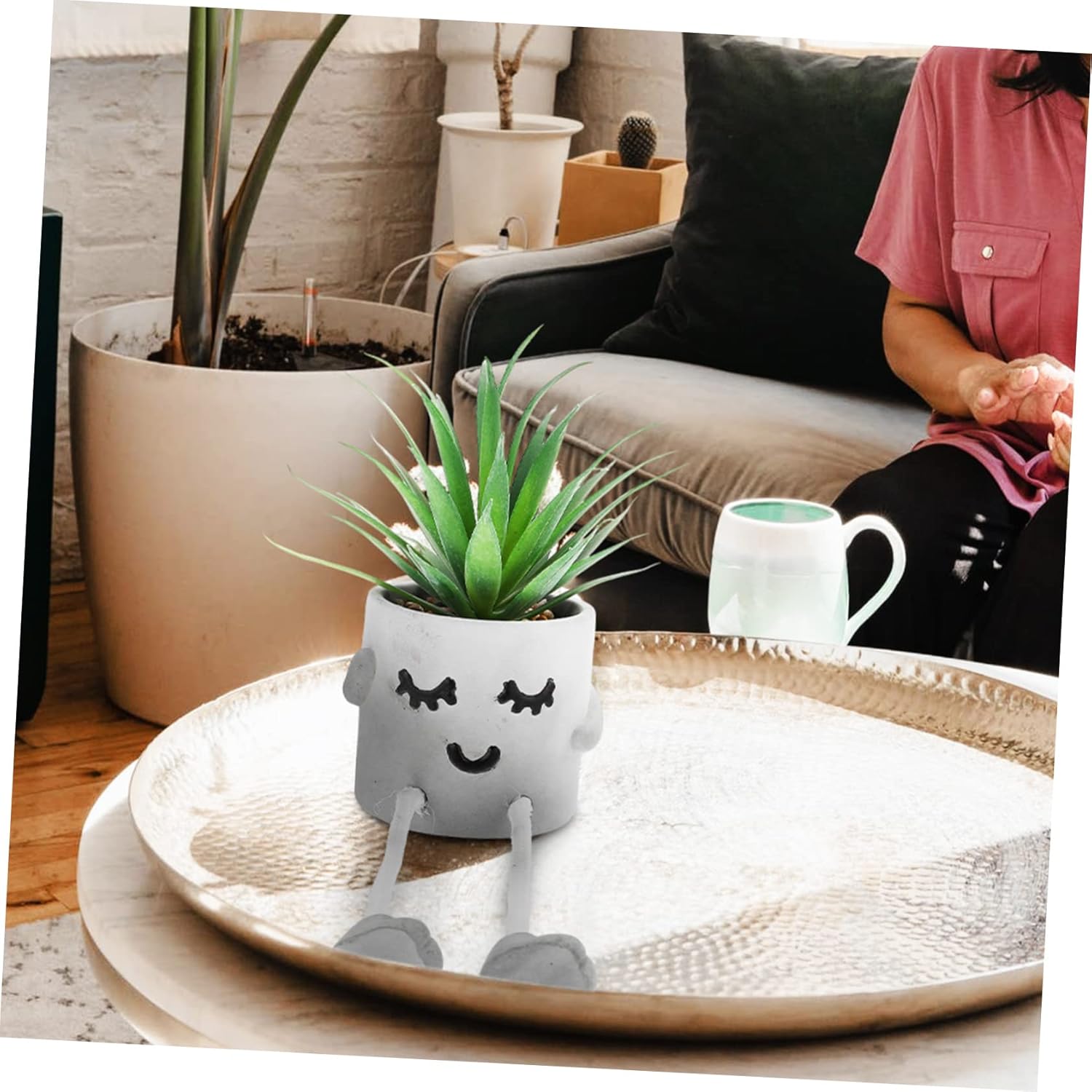 VINTORKY Artificial Succulent Bonsai Plant for Home Decor