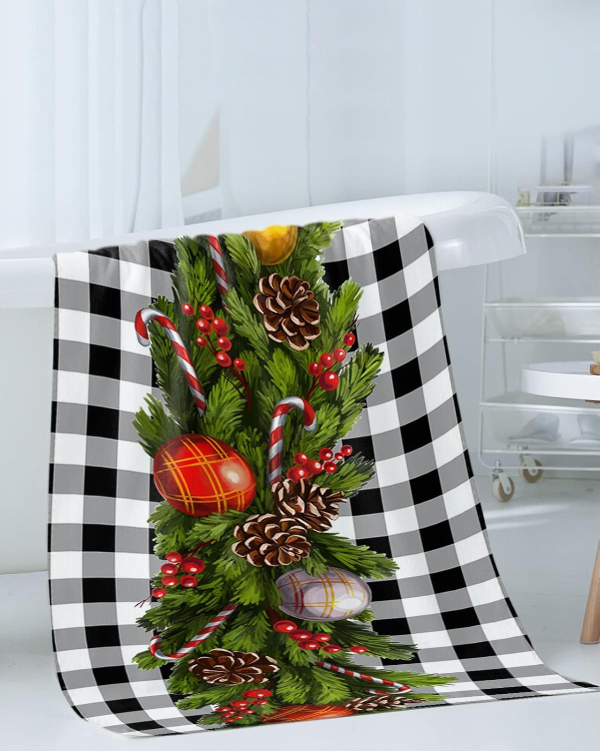 Shine-Home Farmhouse Christmas Towel Set 3pcs 1