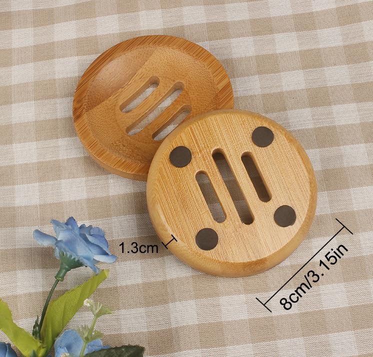 AKOAK Bamboo Soap Holder for Shower and Sink