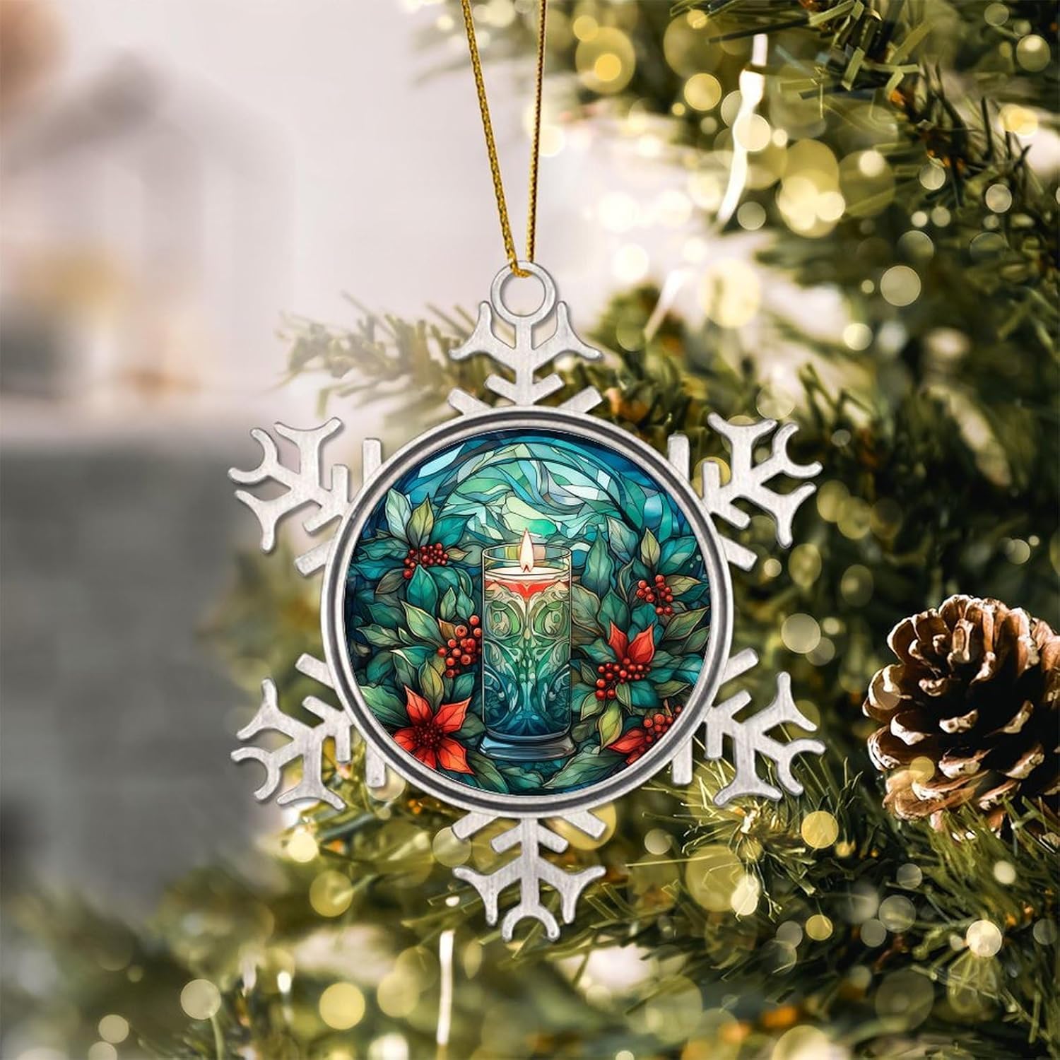 Zyadsinoudor 3 Inch Snowflake Hanging Ornament