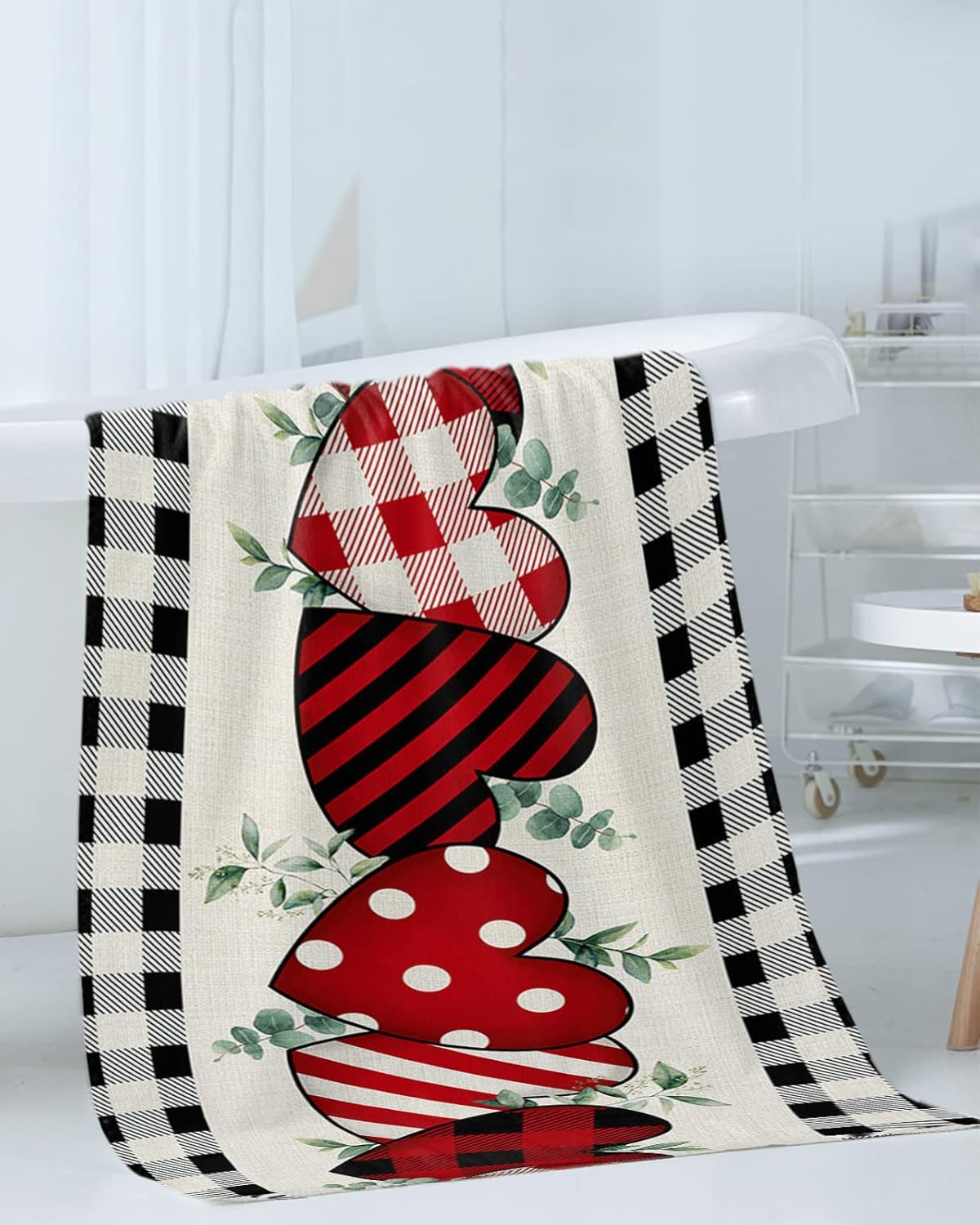 Smile Sunflower 3 Pcs Bath Towel Set Valentines Day Design