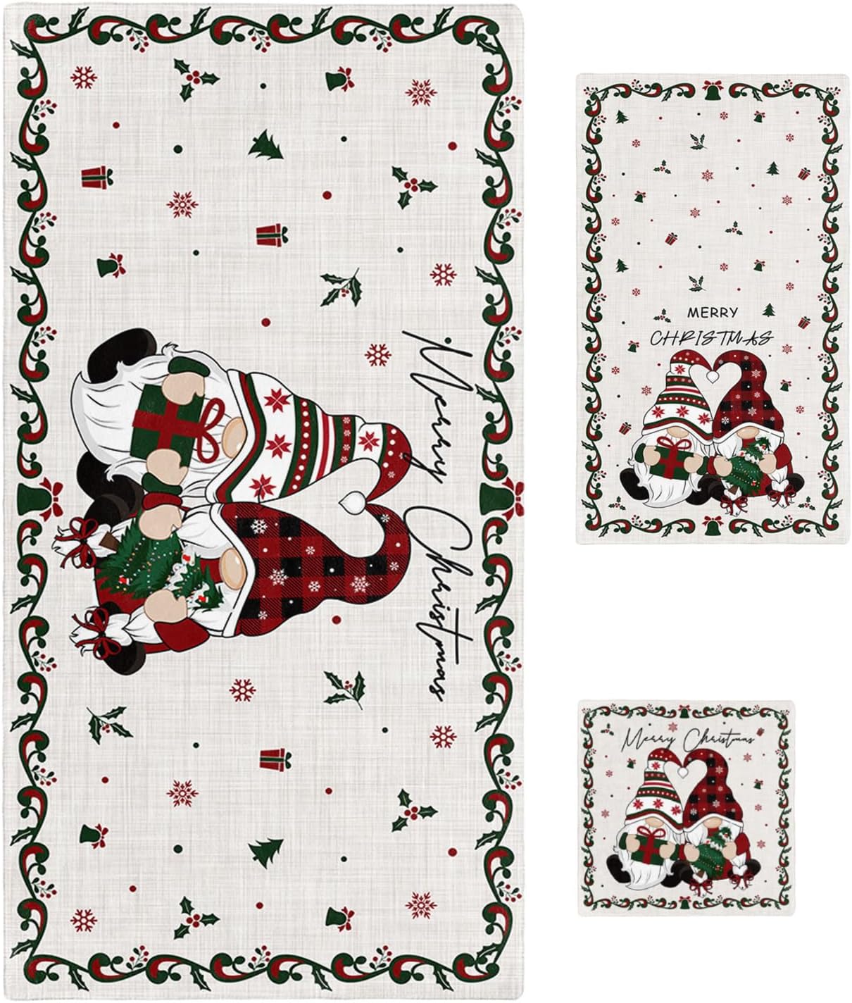 Smile Sunflower Christmas Towel Set of 3 1