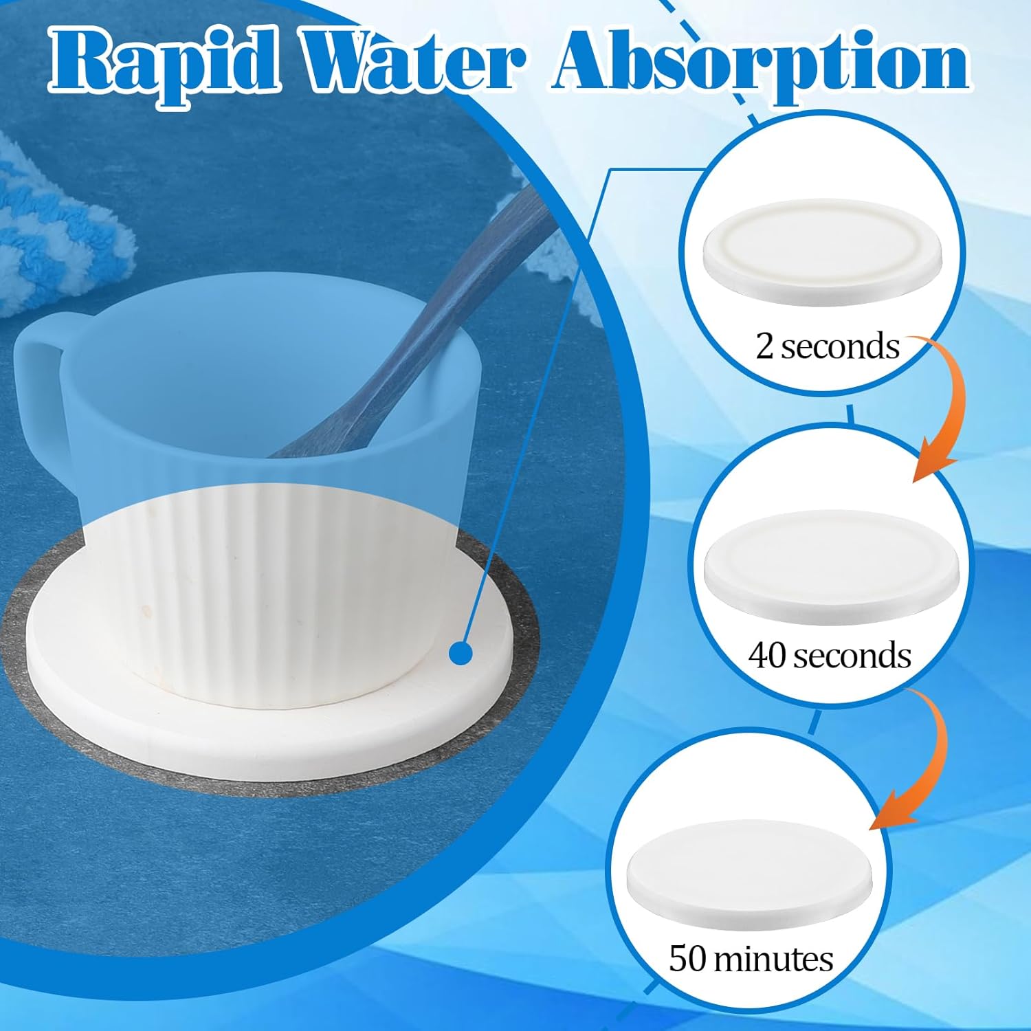 Larrel Diatomite Coasters 2PCS Fast Drying Stone Sink Tray Soap Holder