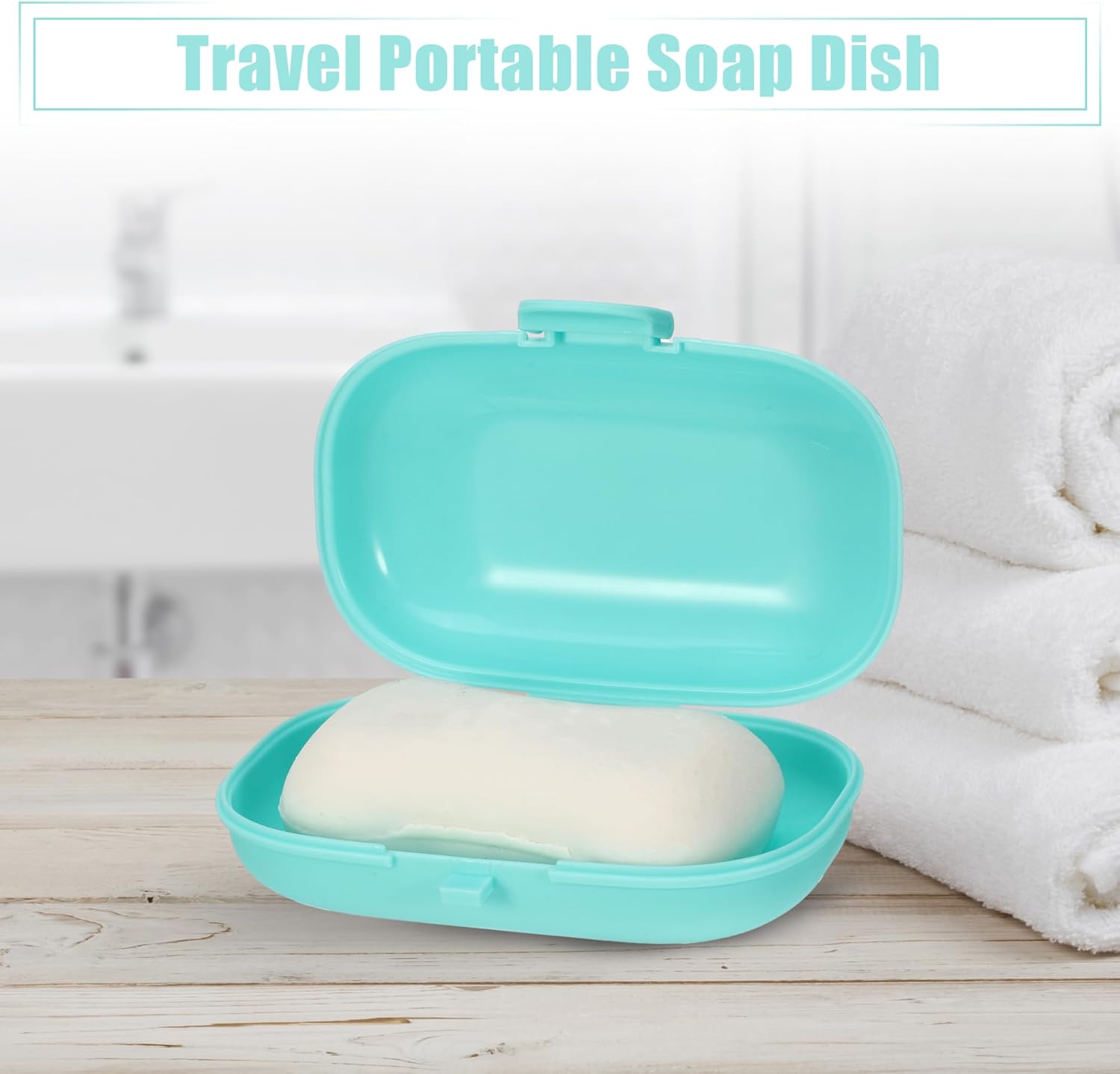 VOCOSTE Travel Soap Dish with Lock Blue