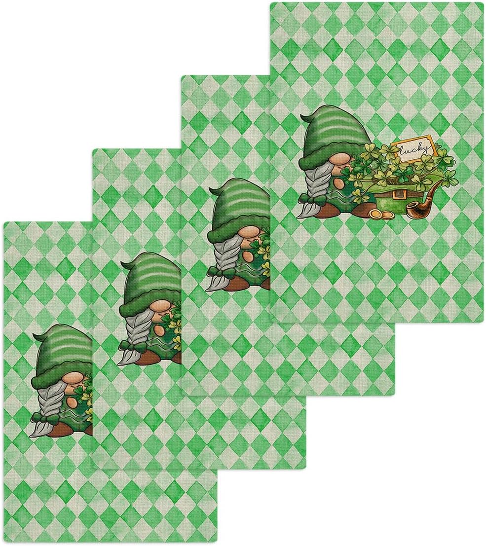 Falaniique Retro Checkered Waffle Towel Set of 4