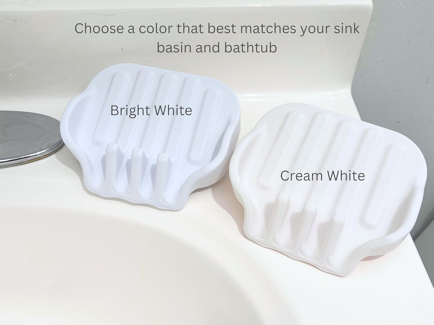 Spasilk Water Draining Soap Holder Cream White