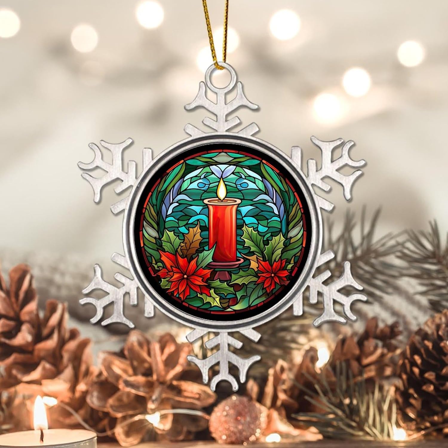 Zyadsinoudor 3 Inch Hanging Snowflake Christmas Ornament 1