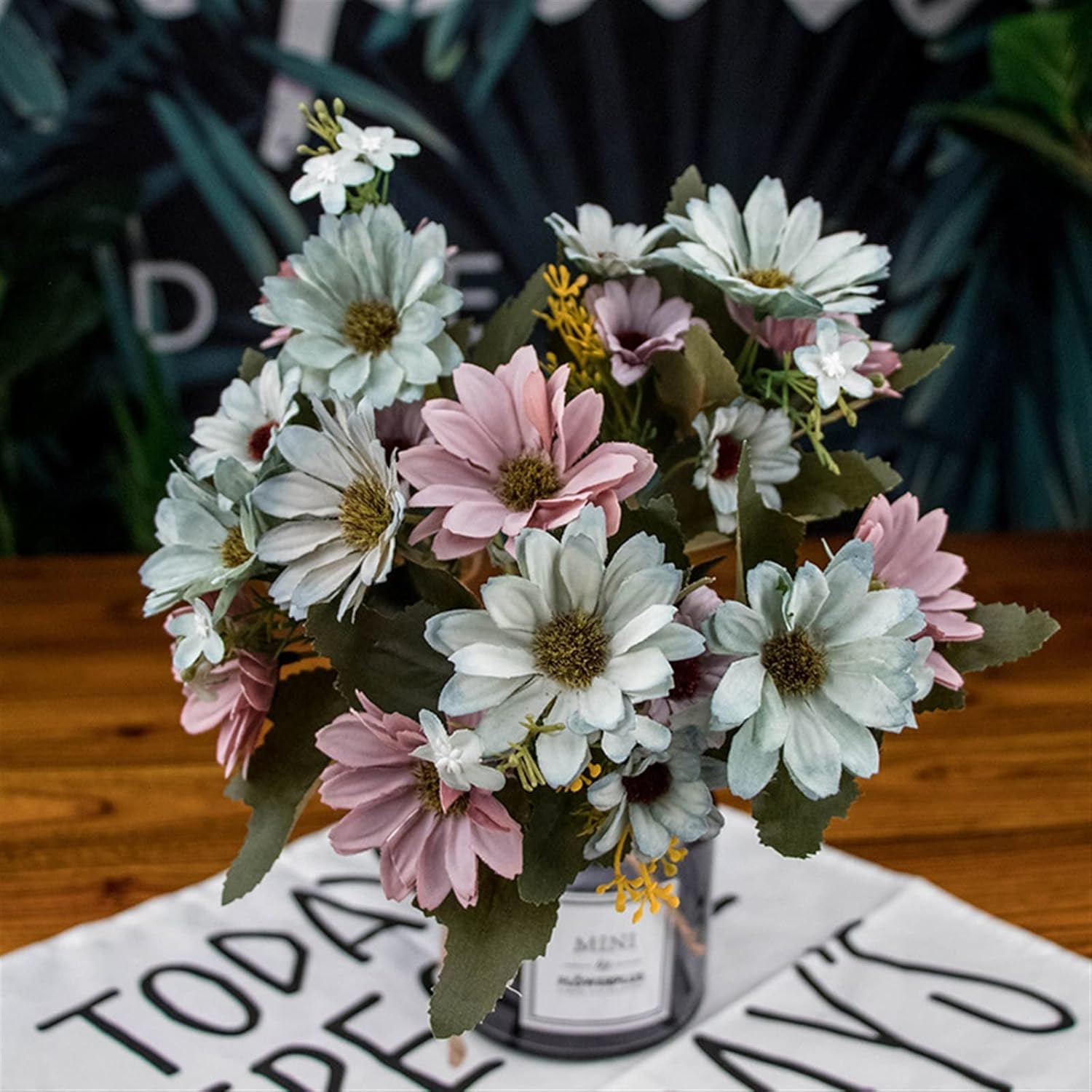 GaRcan Artificial Flowers 21 Heads Silk Daisy Wedding Bouquet