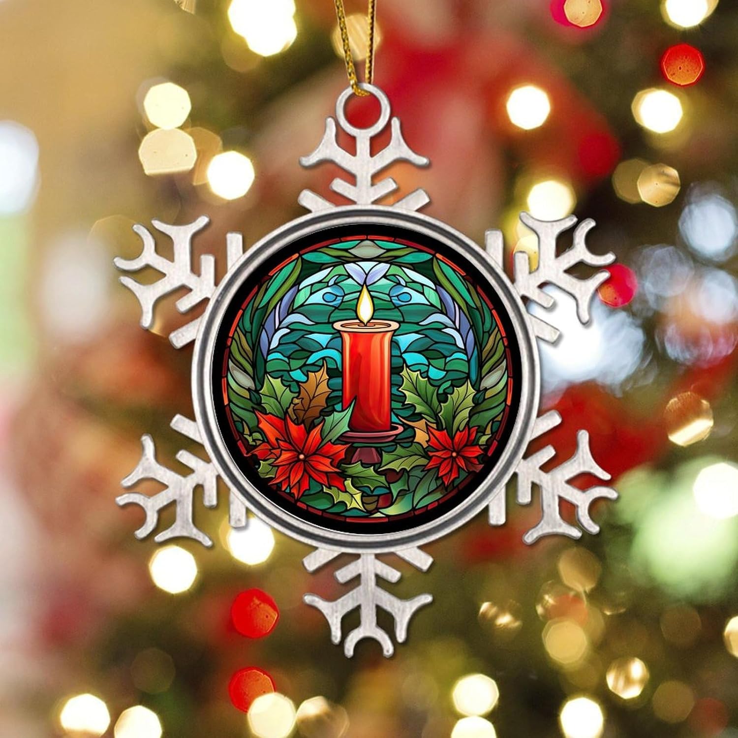 Zyadsinoudor 3 Inch Hanging Snowflake Christmas Ornament 1