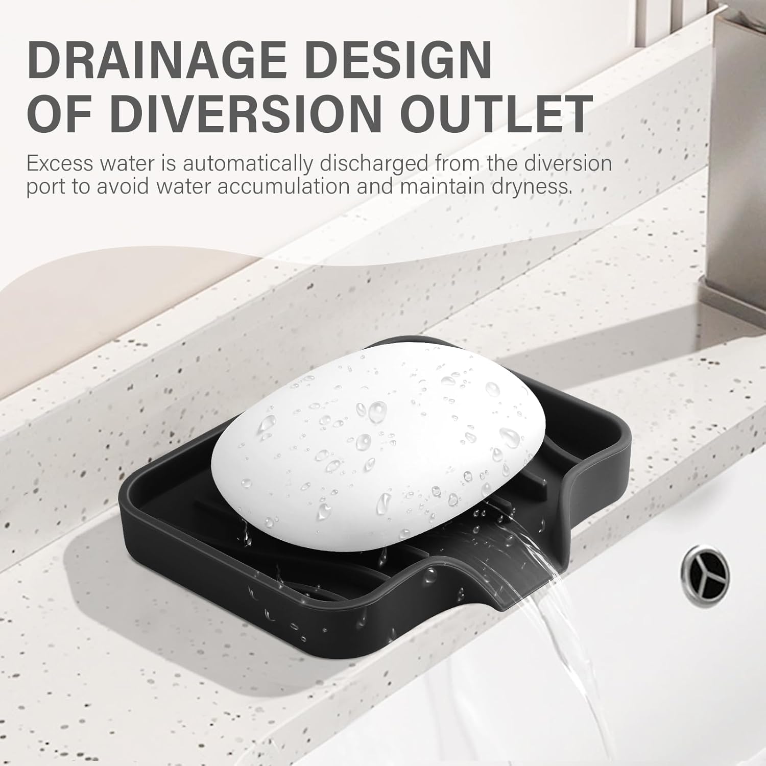 Spofit 2PCS Self-Draining Silicone Soap Holder