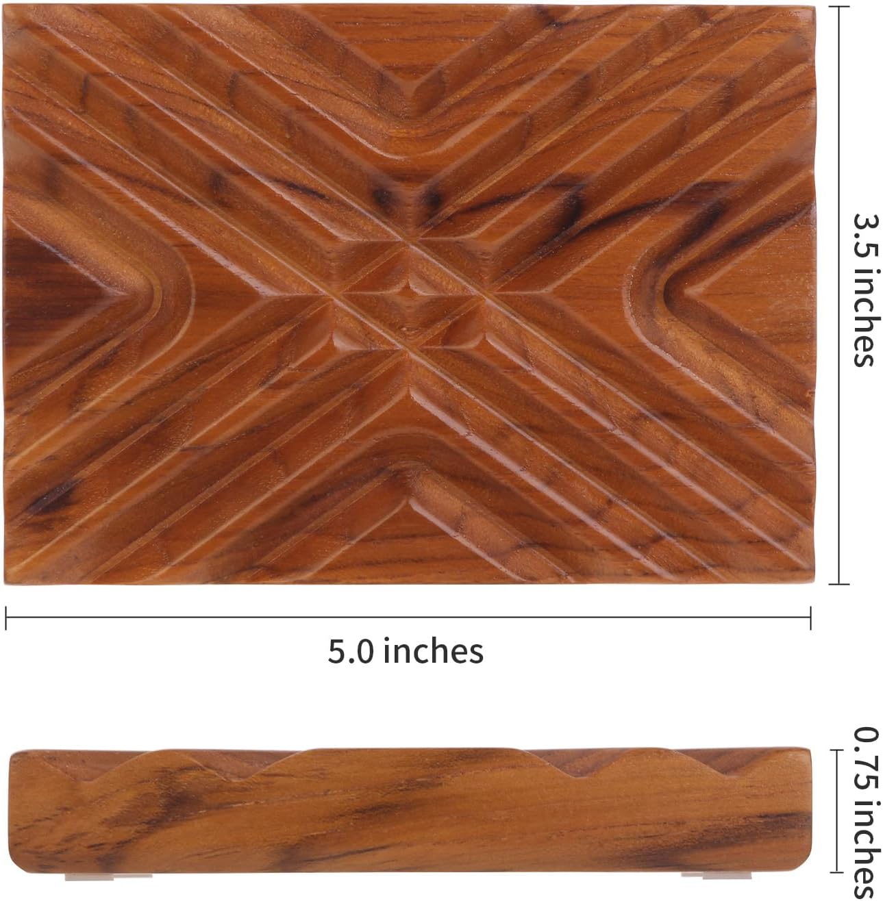 Teak Soap Dish by Casabene for Shower and Kitchen 1
