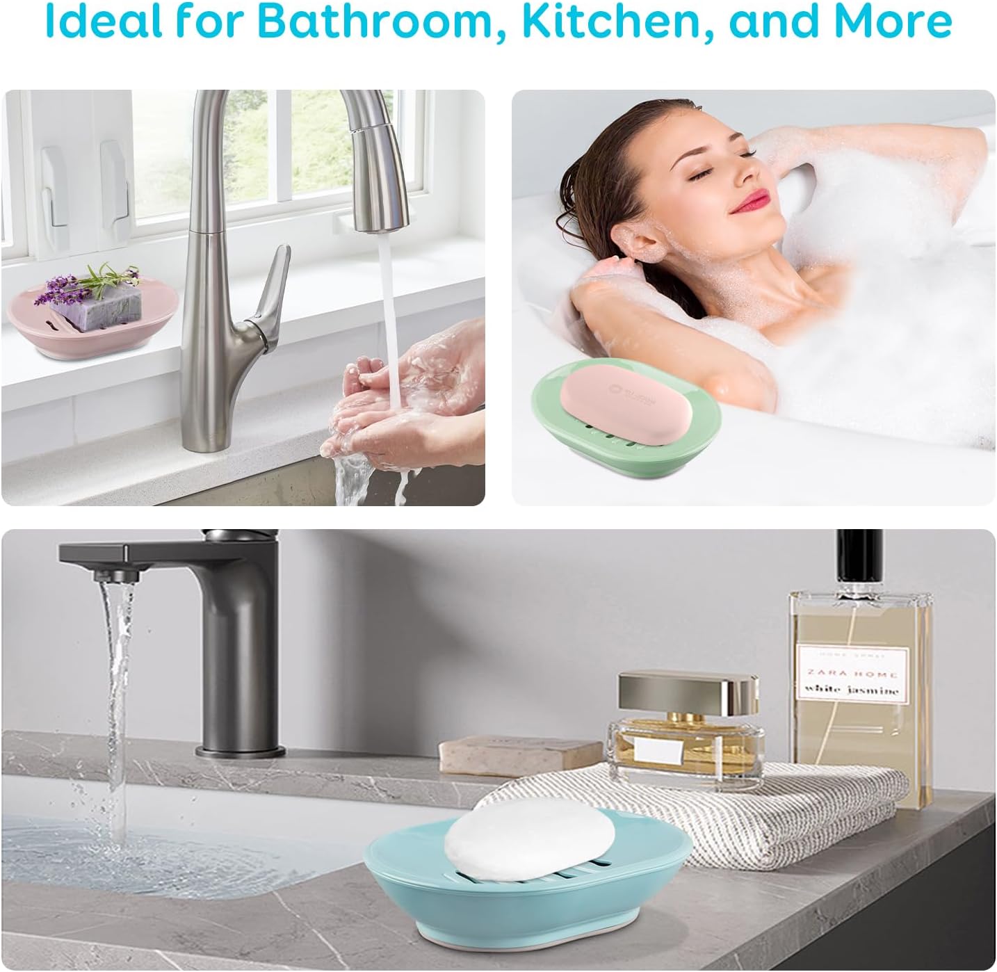 Cokolila Soap Dish with Drain Durable and Elegant