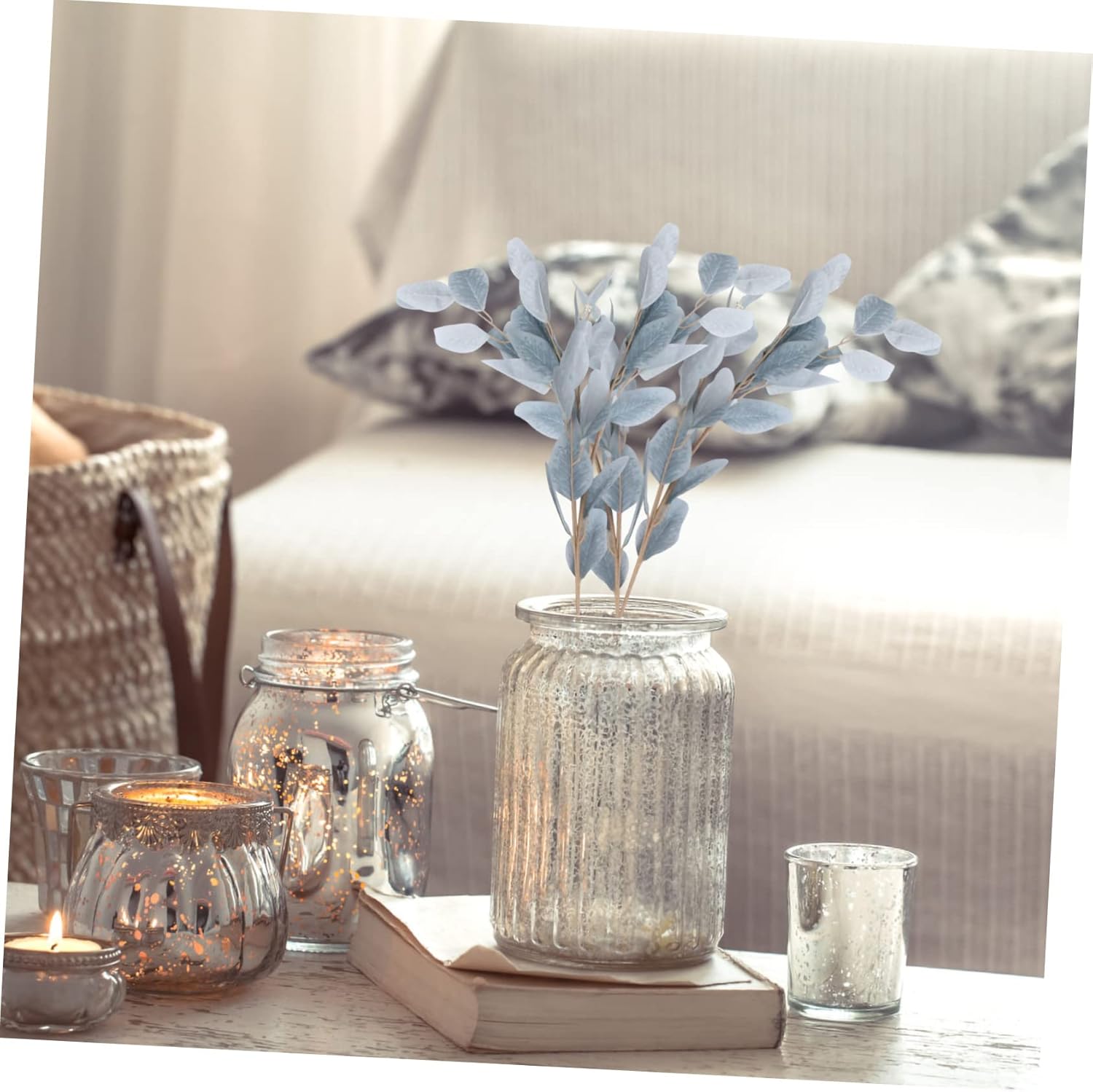 ABOOFAN Artificial Eucalyptus Leaf Branch Garland 1