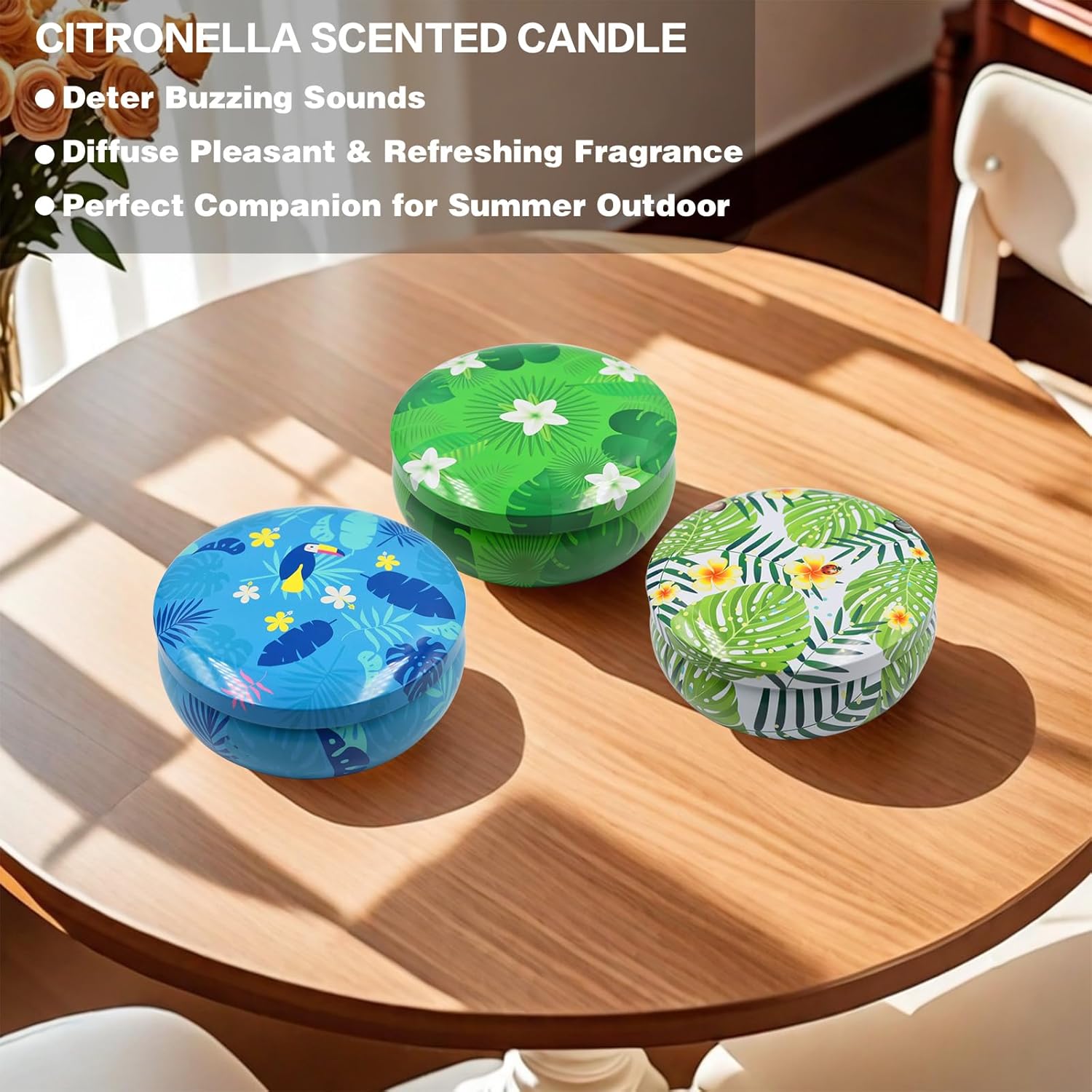 Collabell Citronella Candles Outdoor 3 Wick Large