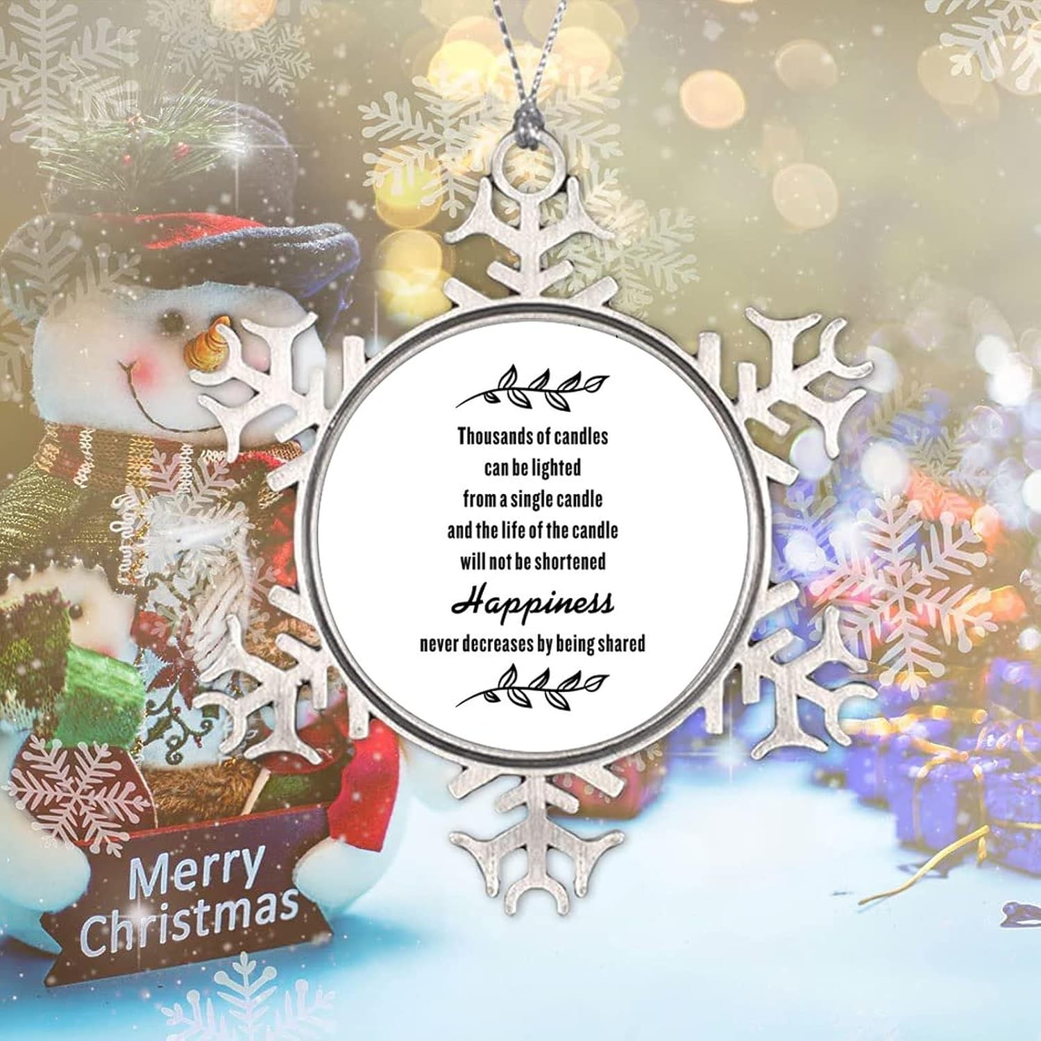 Christmas Ornament Snowflake Metal Keepsake 3in