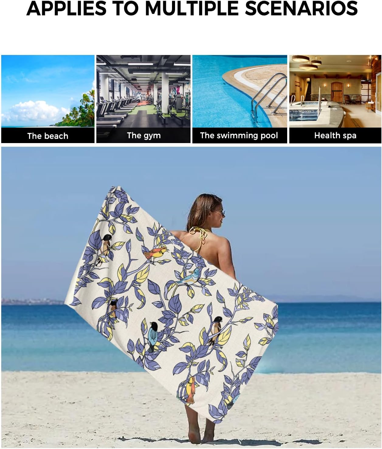 Smile Sunflower 3 Pcs Bath Towel Set - Soft Linen Texture