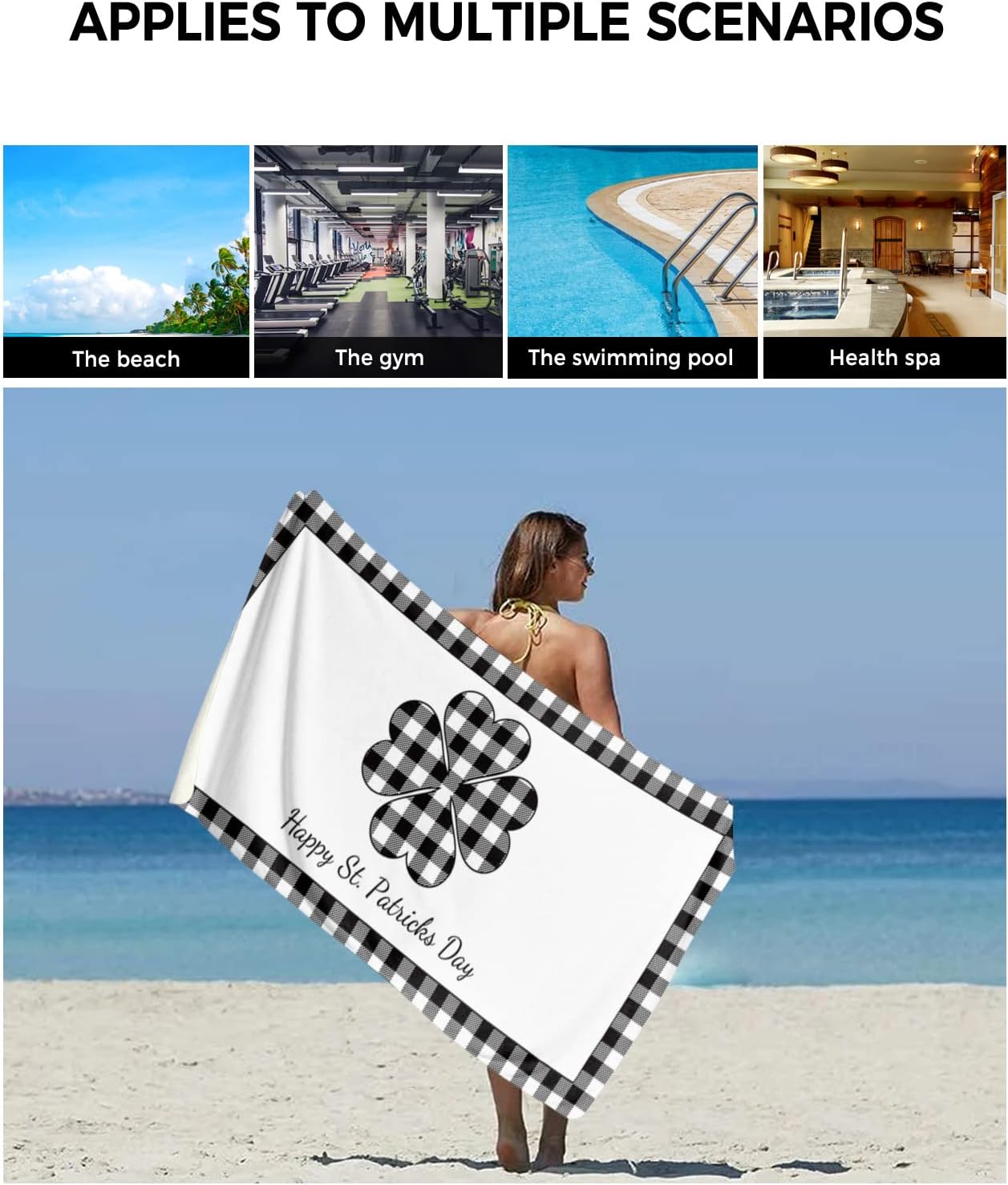 ZOE GARDEN Buffalo Plaid Check Towel Set