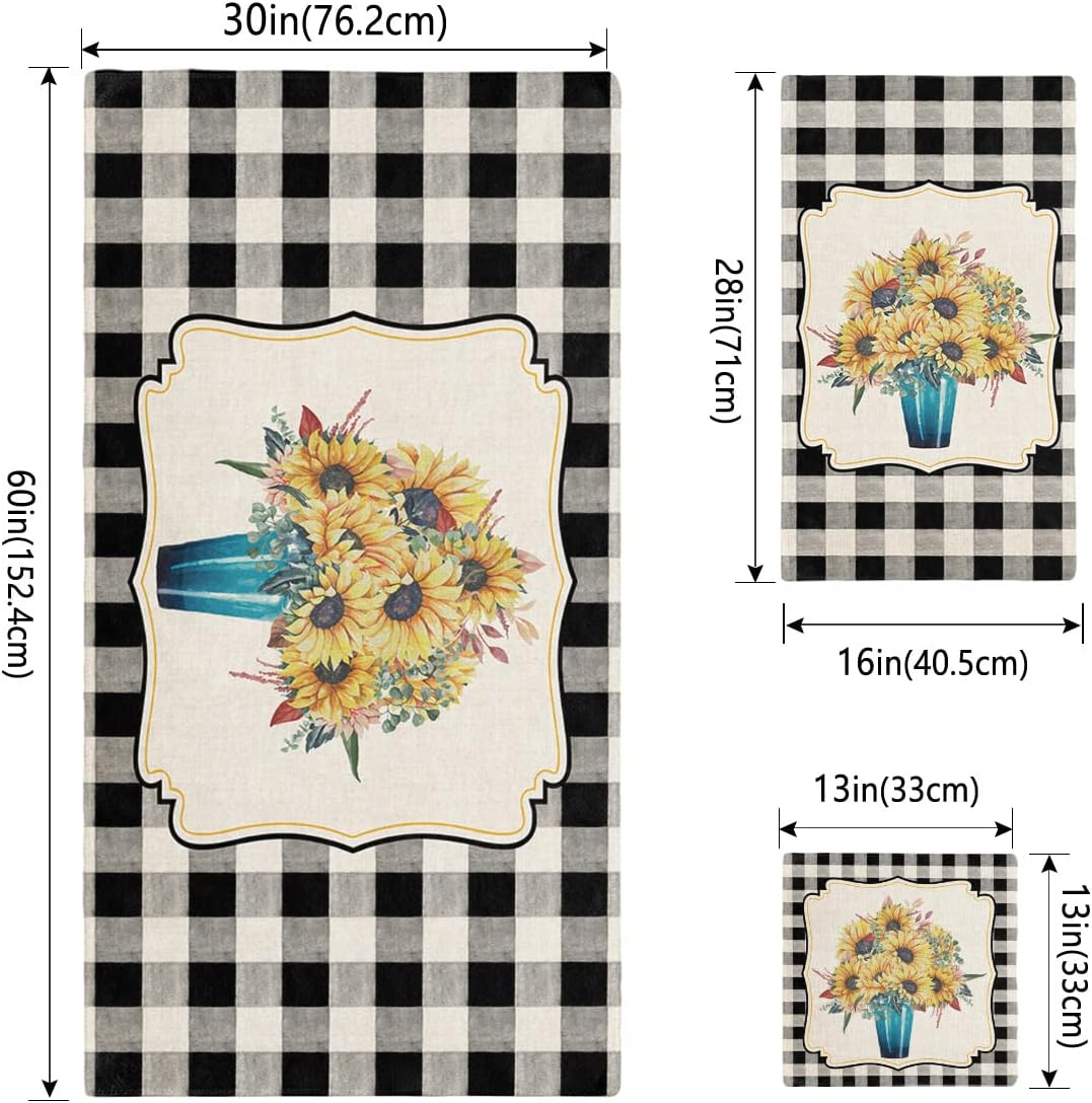 Smile Sunflower 3 Pcs Bath Towel Set 1