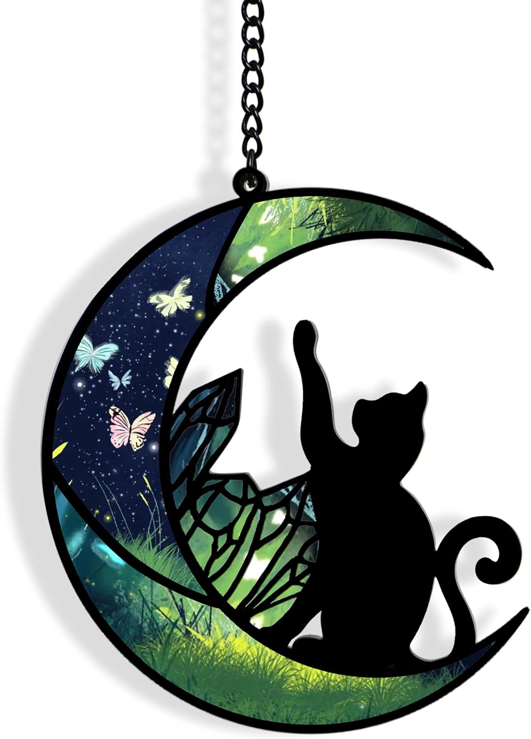 Cute Black Cat Hanging Decor Acrylic Gift for Women