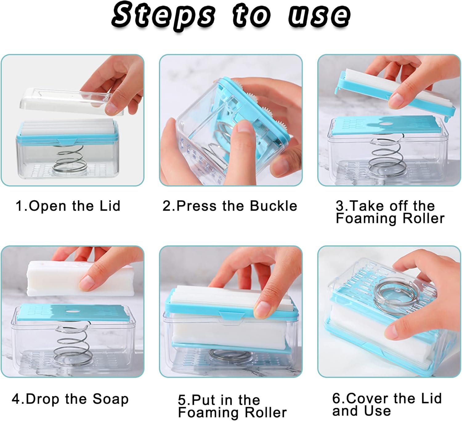 LELEMON Multifunctional Soap Dish with Drain and Foaming Box 1
