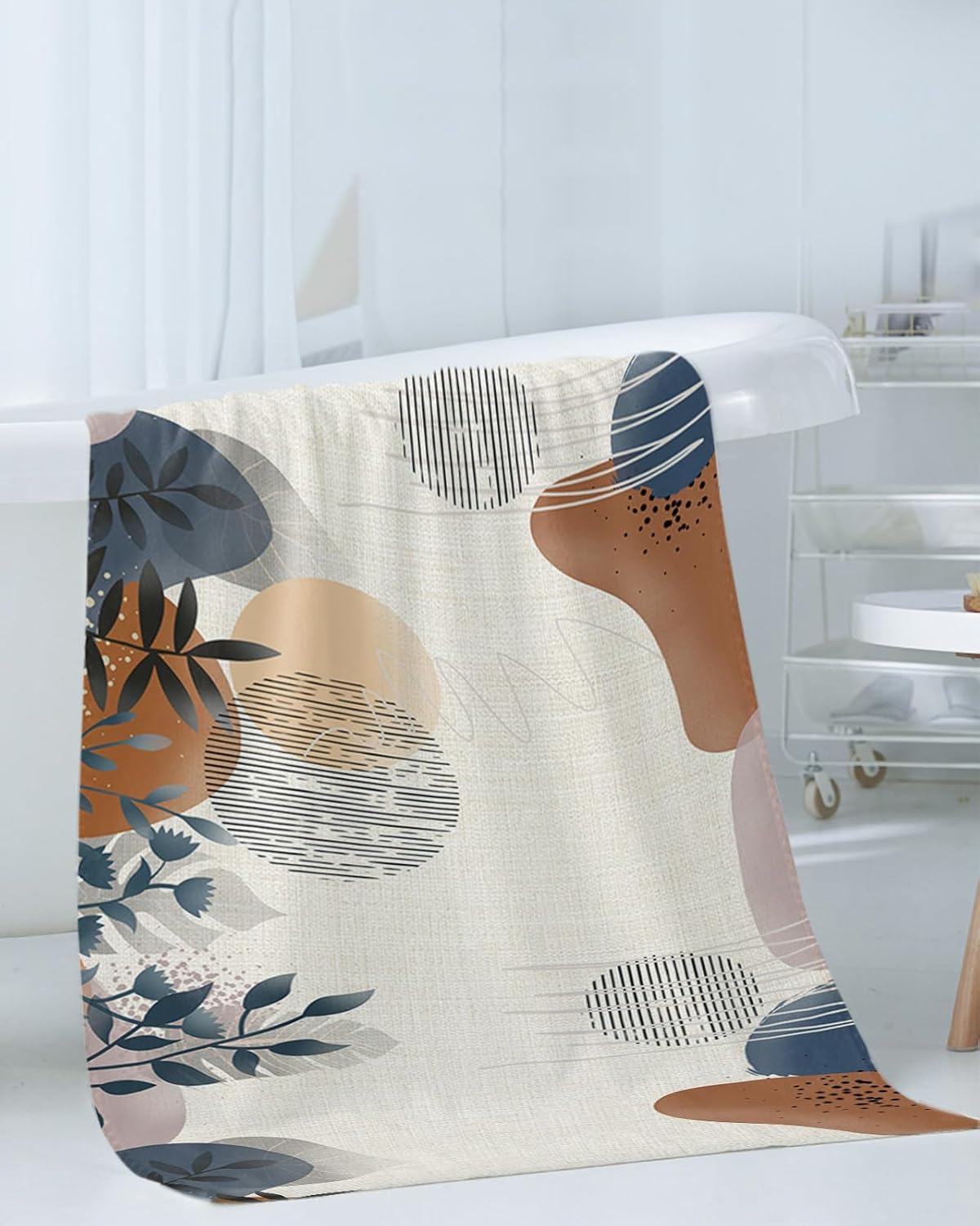 Smile Sunflower 3 Pcs Linen Bath Towel Set