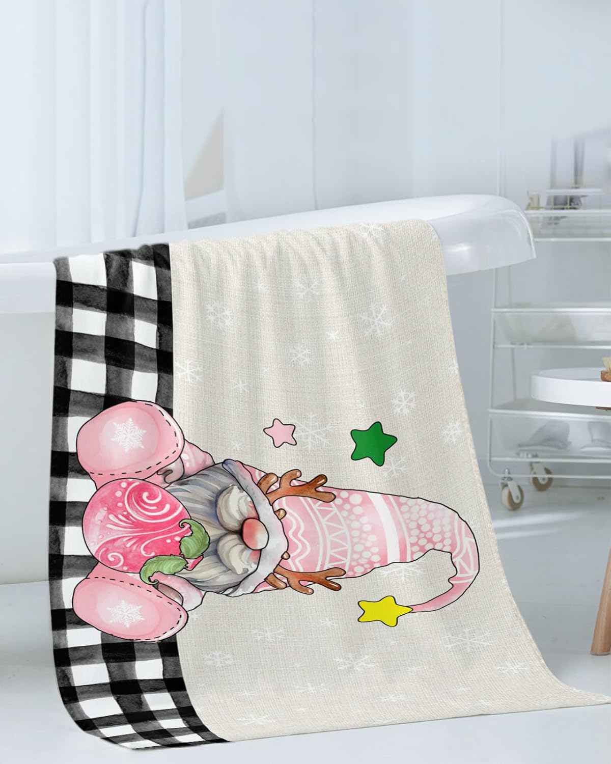 Christmas Bath Towels Set of 3 - Soft and Decorative