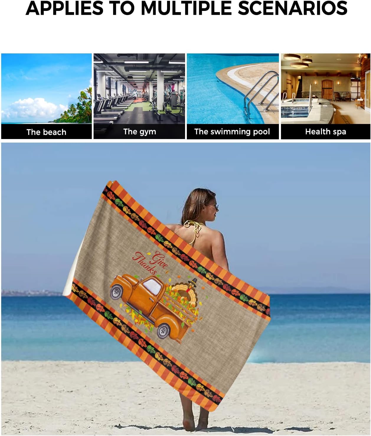 ZOE GARDEN Retro Brown Towel Set 3-Piece