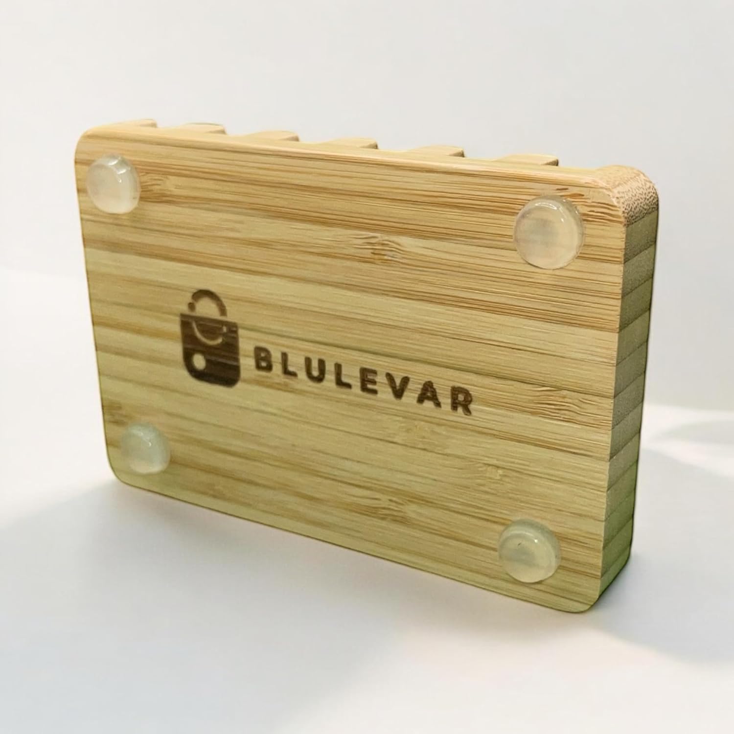BLULEVAR Bamboo Soap Dish with Waterfall Drain