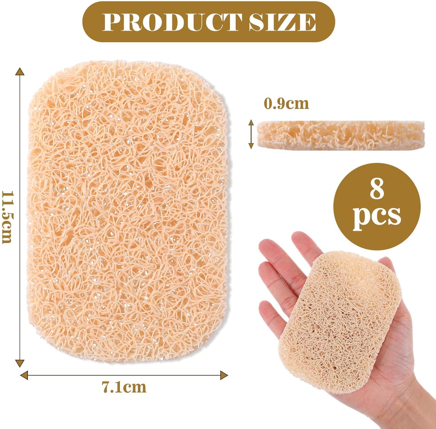 8 Pcs Non-Slip Soap Saver Pads for Shower Kitchen Bath