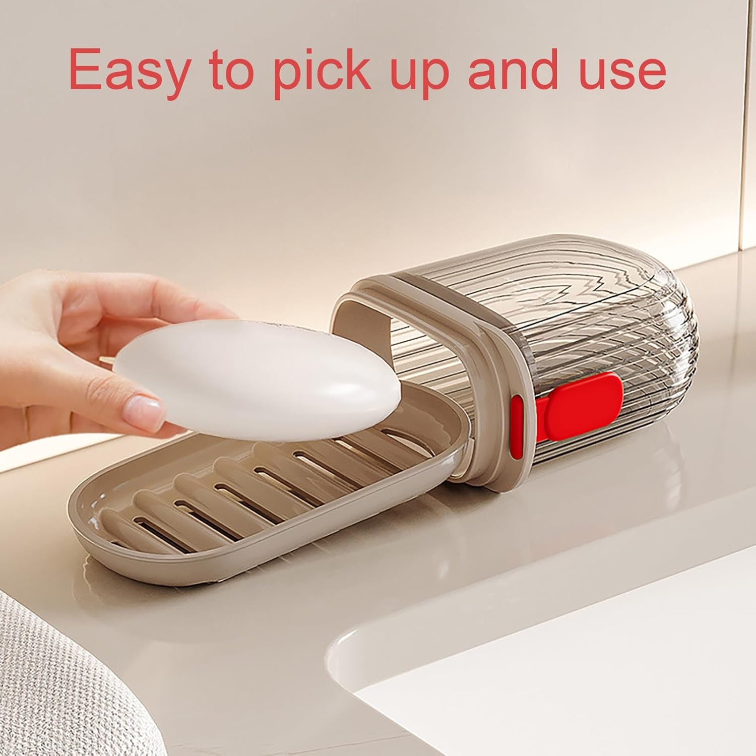 Loyliawa Transparent Soap Dish with Drainage and Lock Design