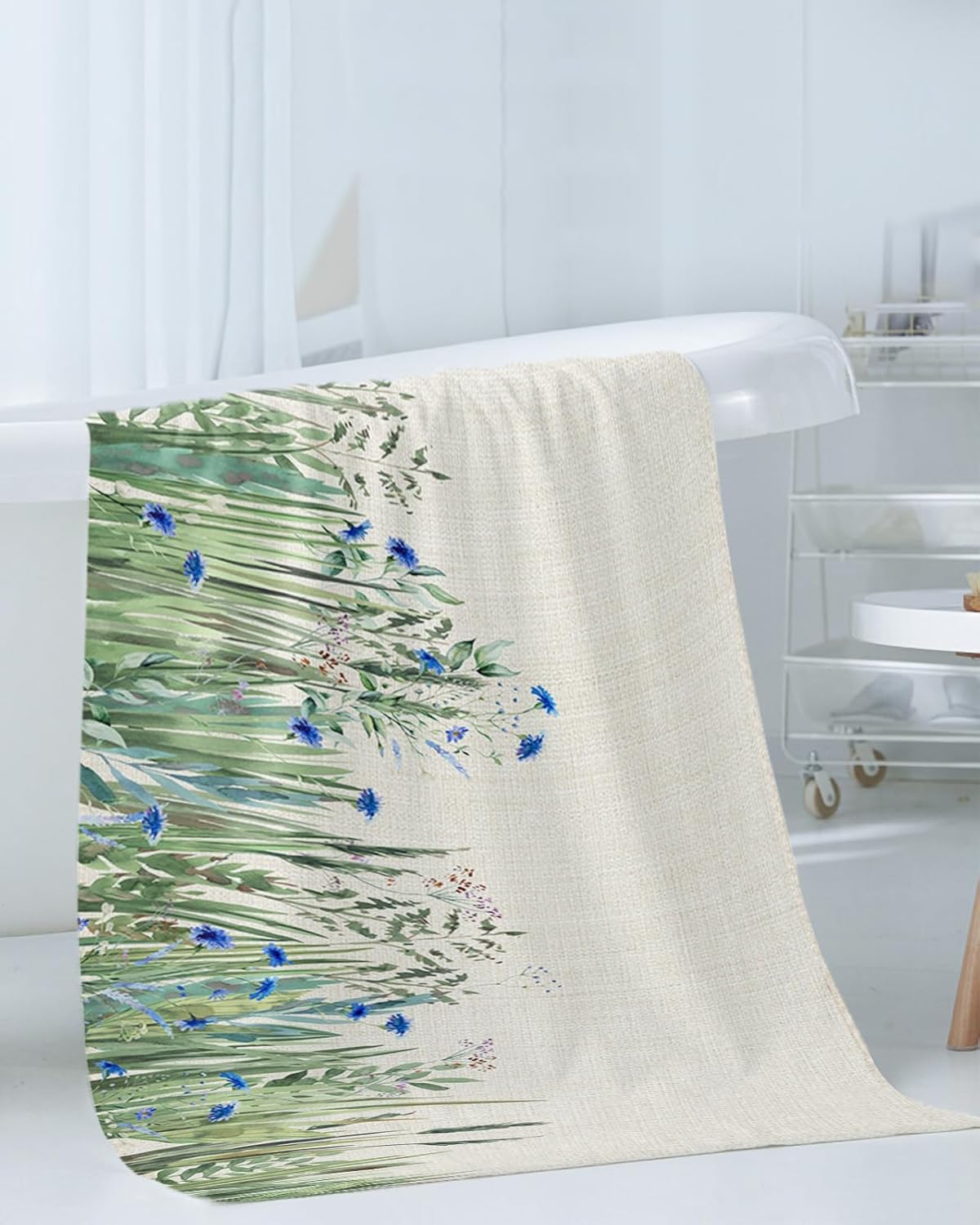 Smile Sunflower Towel Set of 3 - Soft Linen Texture Bath Towels