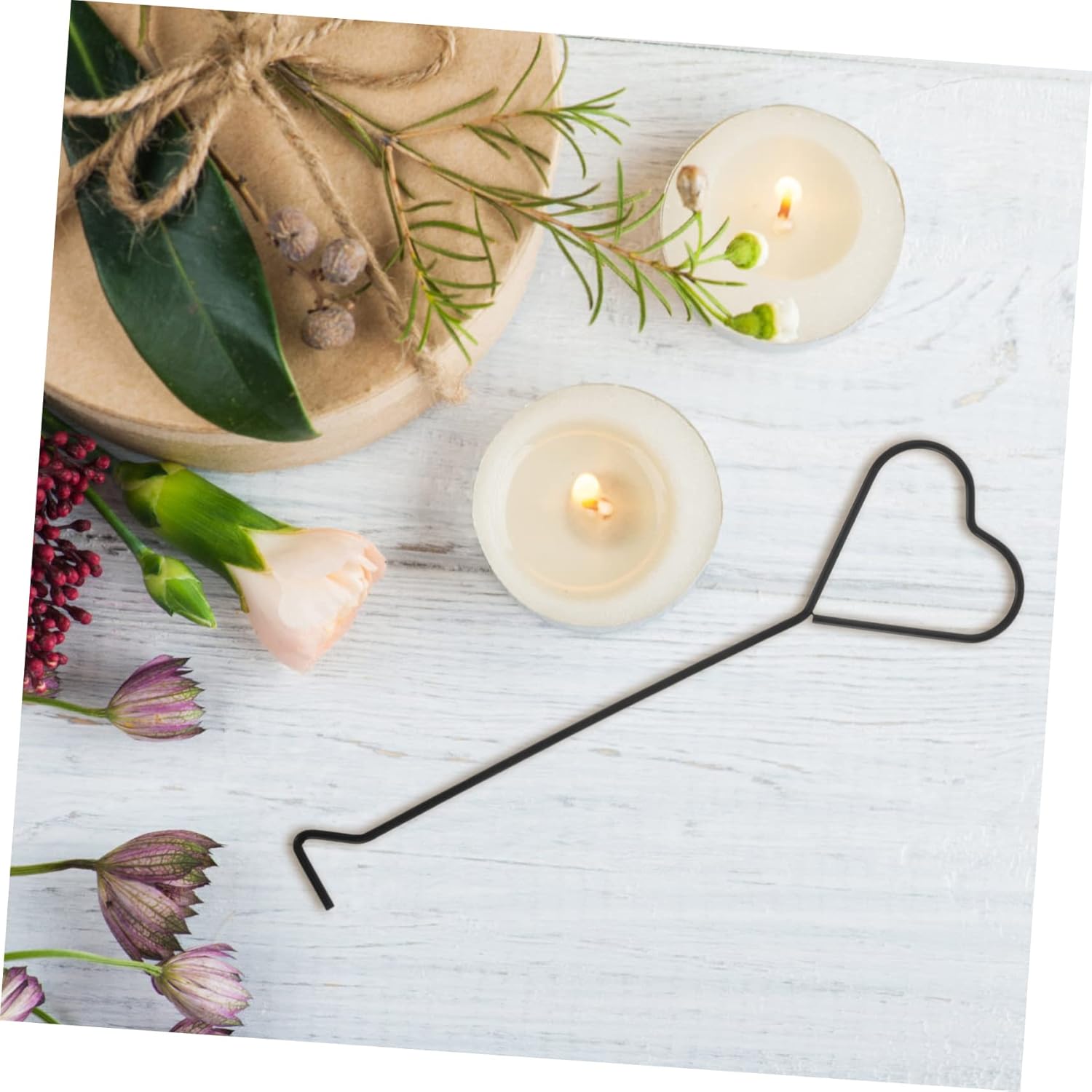 LIFKOME 4pc Heart Design Candle Wick Hooks