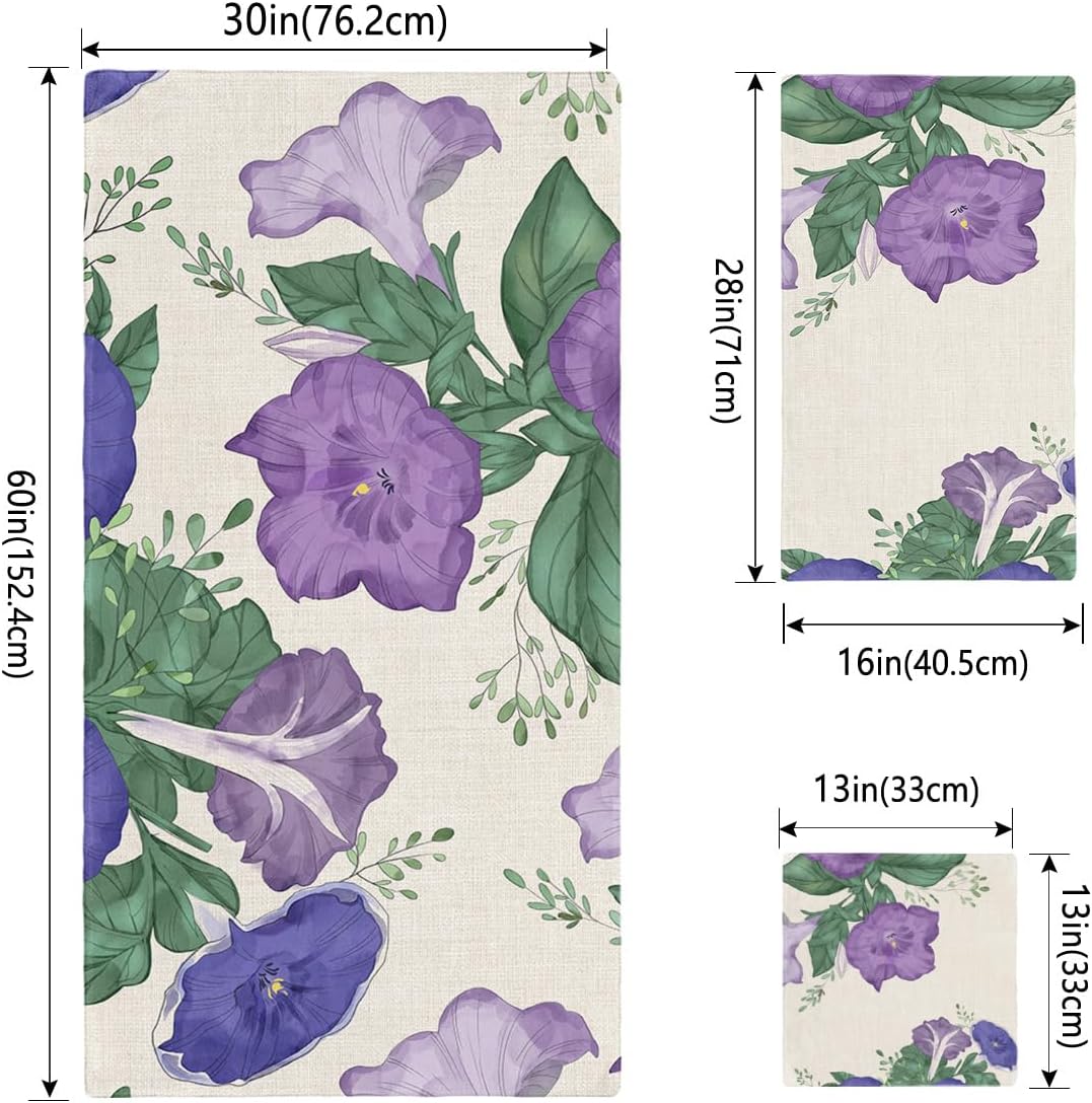 Smile Sunflower Bath Towels Set of 3 with Morning Glory Design