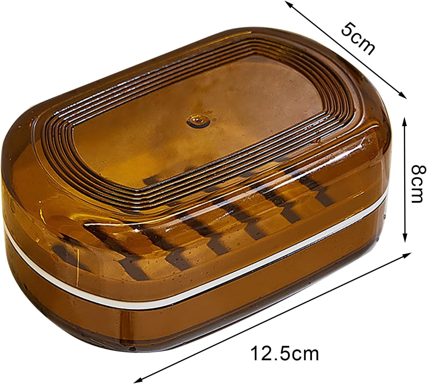 Loyliawa Double-Layer Soap Dish with Lid and Drainage Tray
