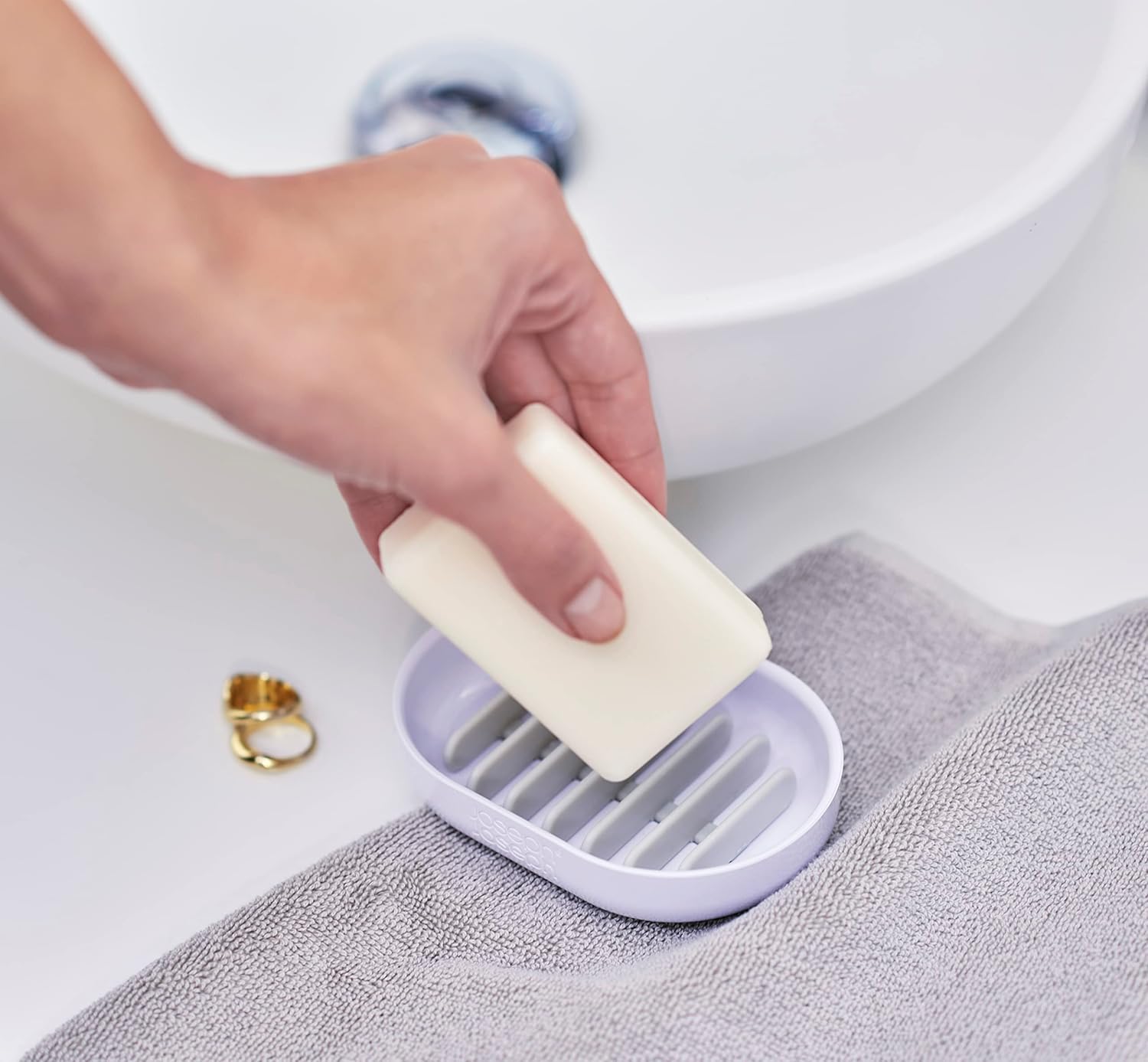 Joseph Joseph Duo Quick-Drain Soap Dish Holder White