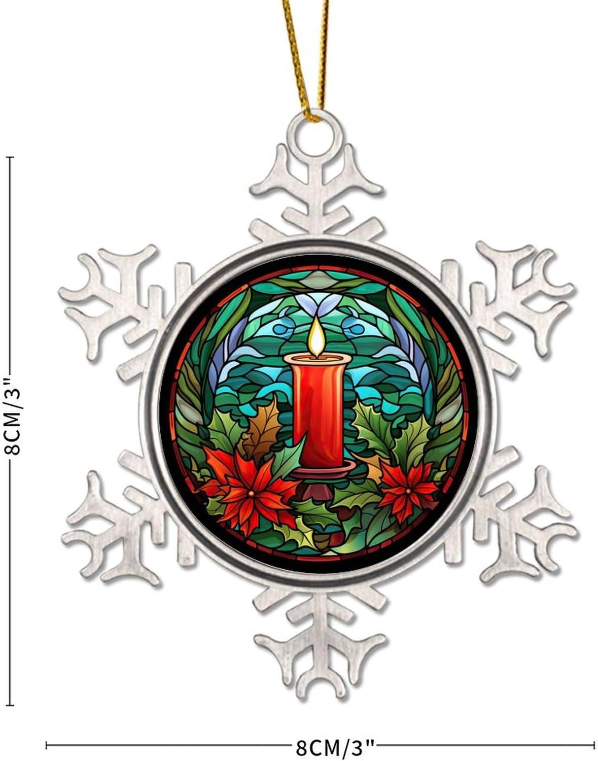 Zyadsinoudor 3 Inch Hanging Snowflake Christmas Ornament 1