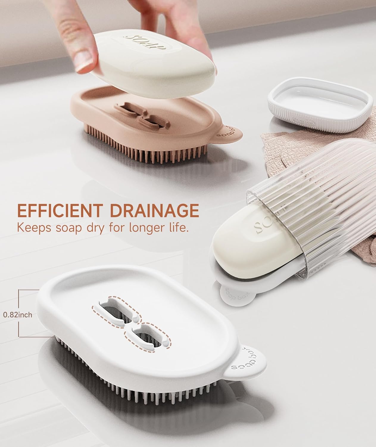 Doter Travel Soap Case with Leakproof Lid and Drainage Tray