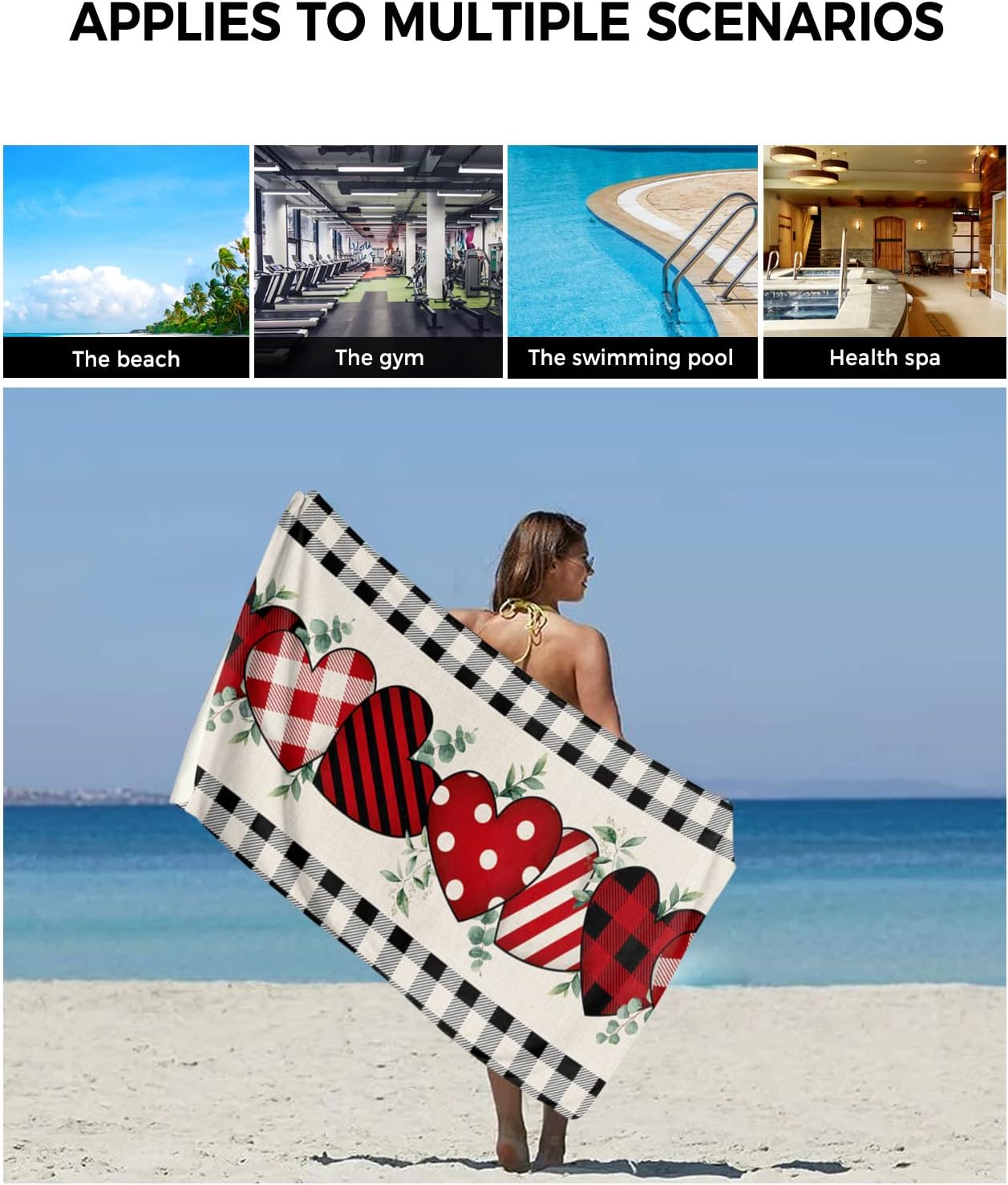 Smile Sunflower 3 Pcs Bath Towel Set Valentines Day Design