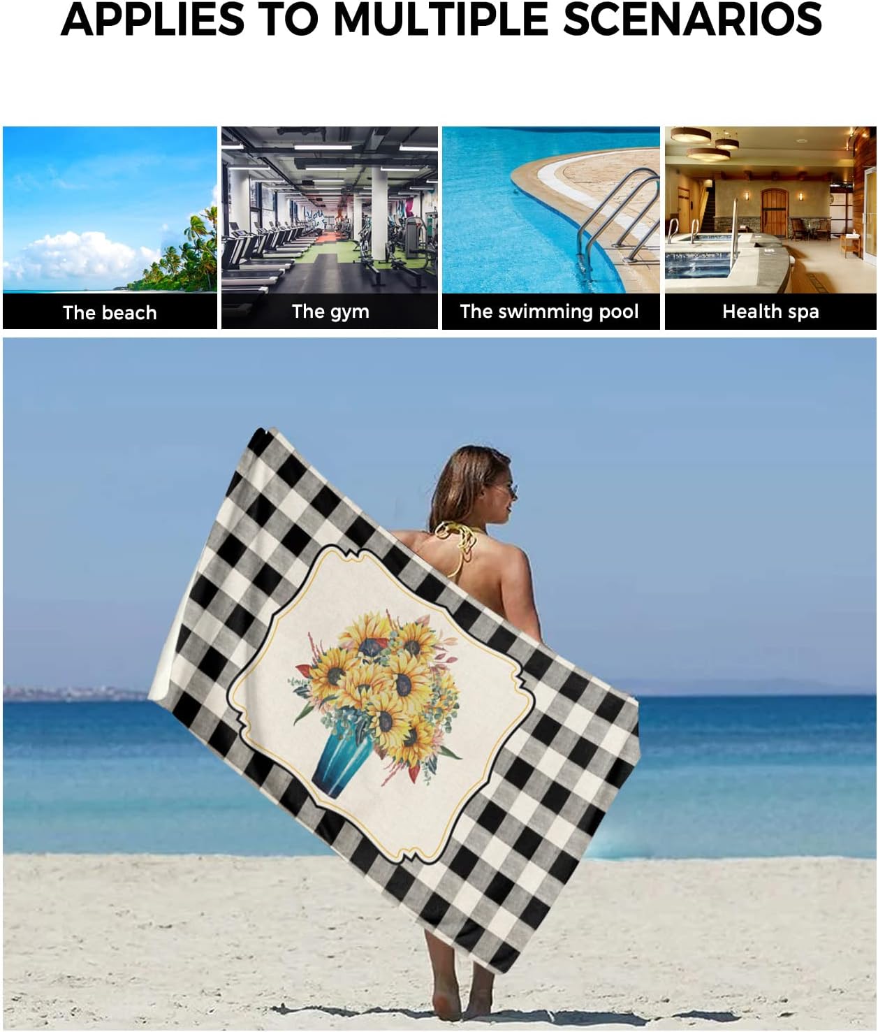 Smile Sunflower 3 Pcs Bath Towel Set 1