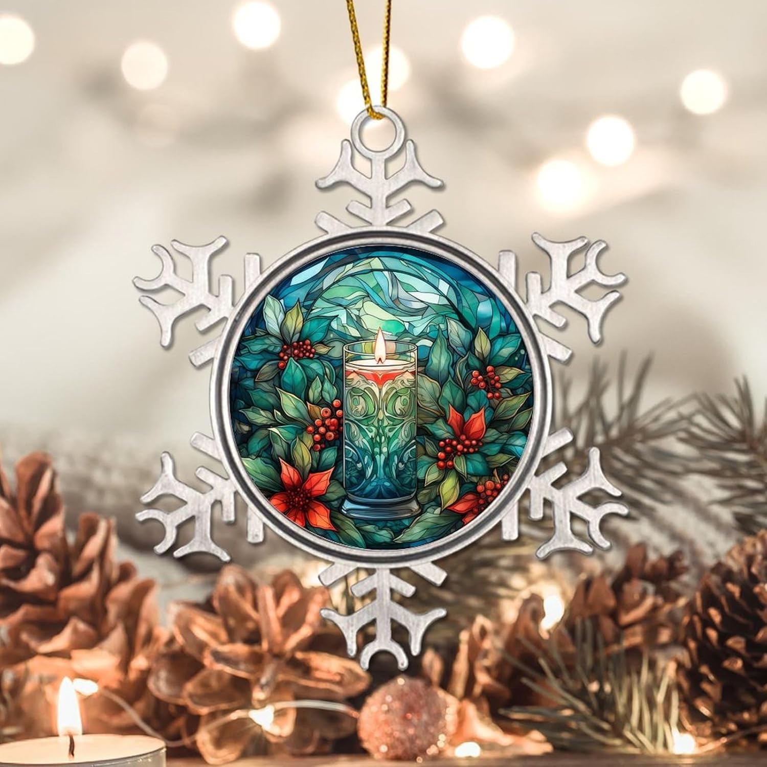 Zyadsinoudor 3 Inch Snowflake Hanging Ornament