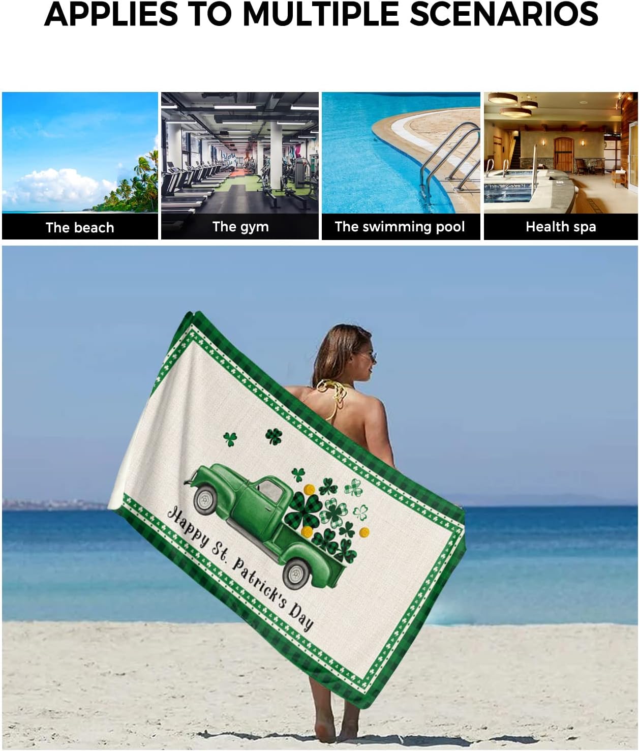 ZOE GARDEN St Patricks Truck Towel Set 1