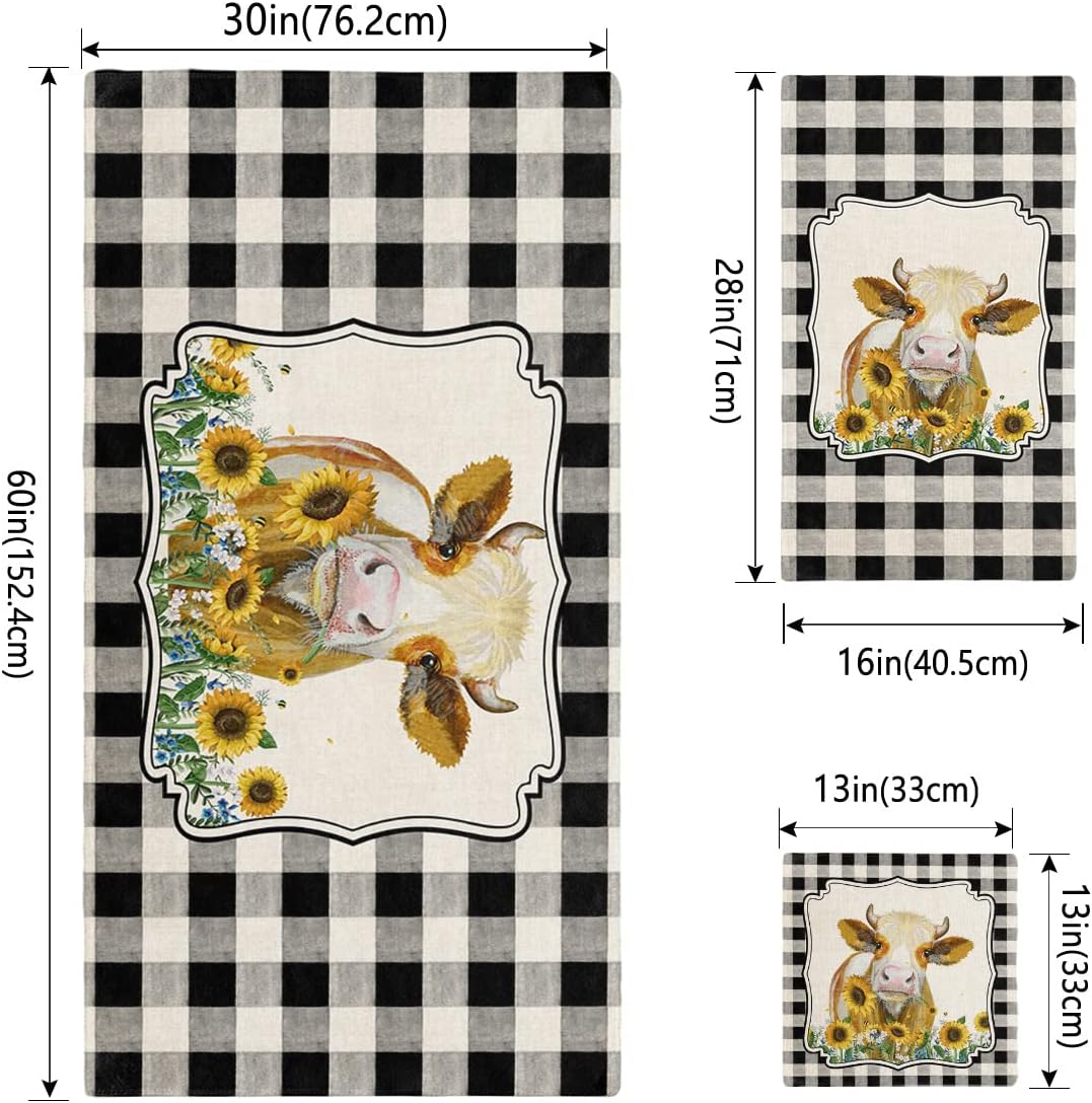 Funny Farm Animal Cow Towel Set for Bathroom