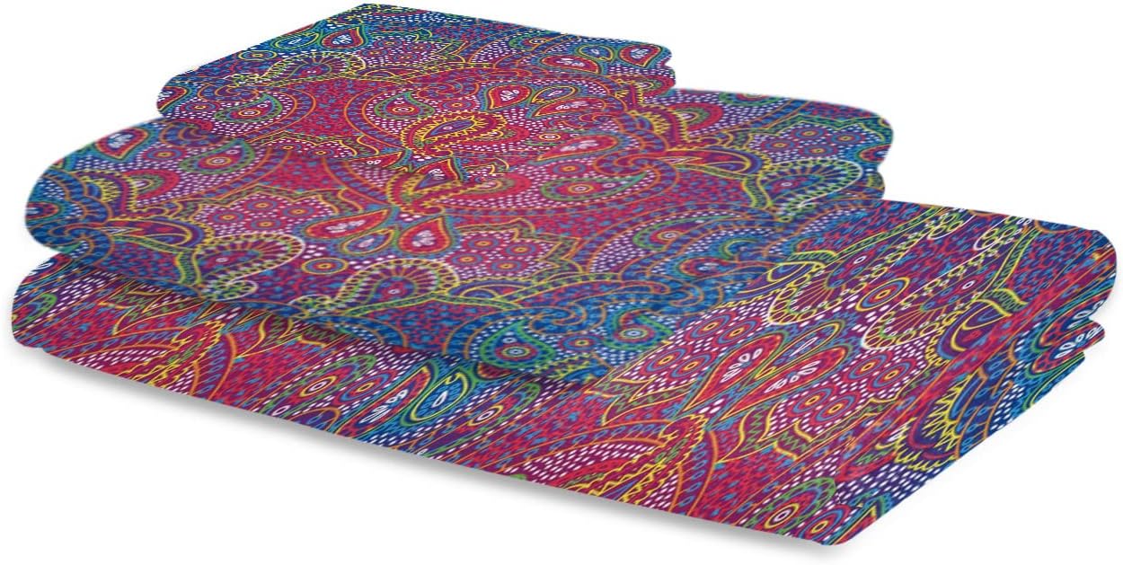 Shine-Home India Paisley Towel Set for Hotel Quality