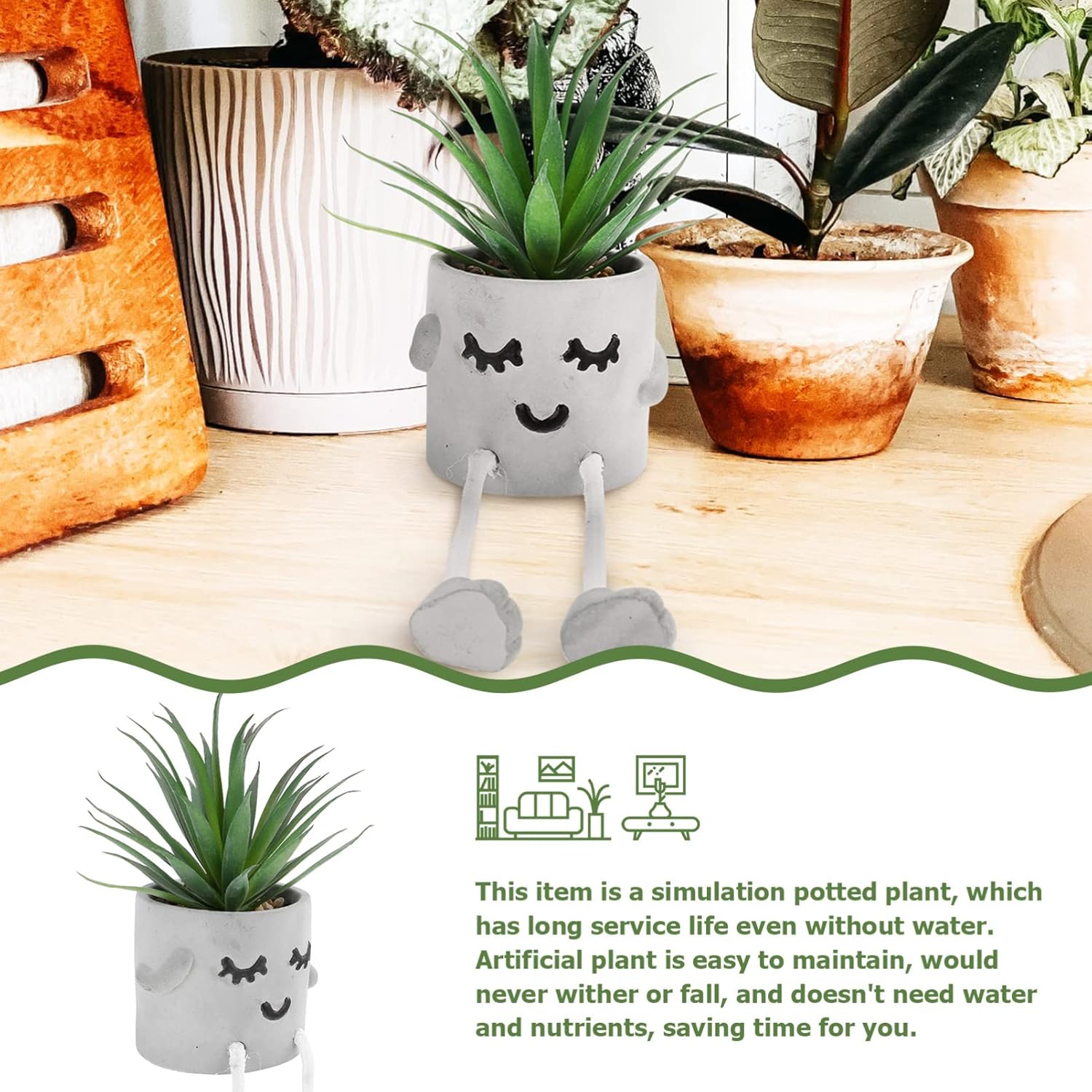 MAGICLULU Artificial Succulents Potted Plant Decor 1