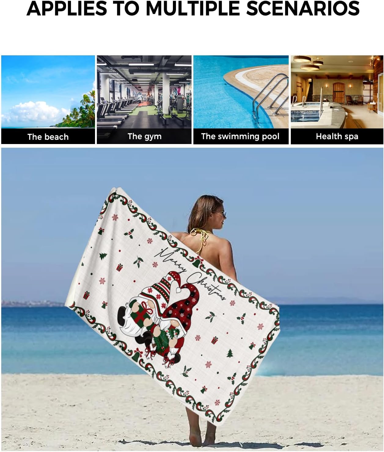Smile Sunflower Christmas Towel Set of 3 1