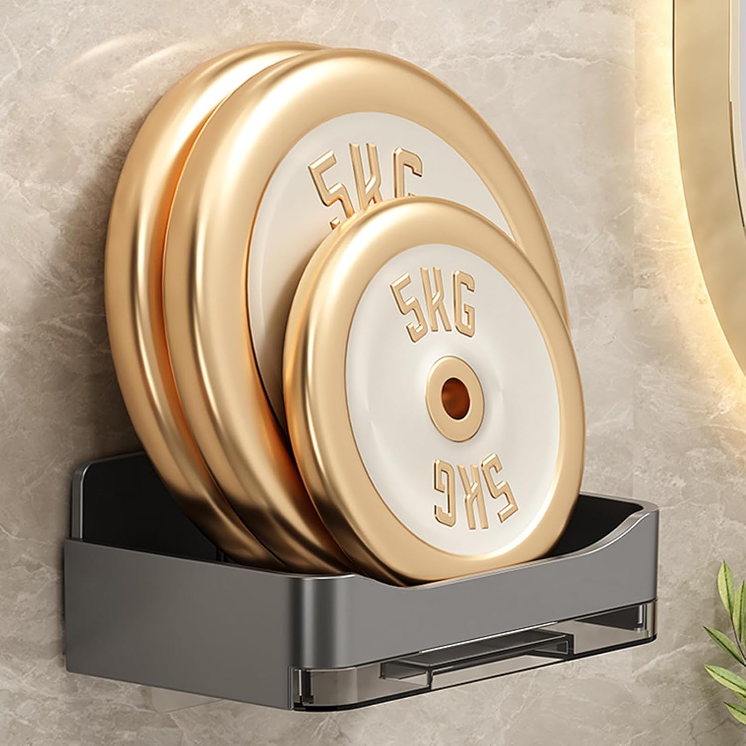 2Pcs Wall Mounted Soap Dish with Drip Tray and Anti-Slip Design