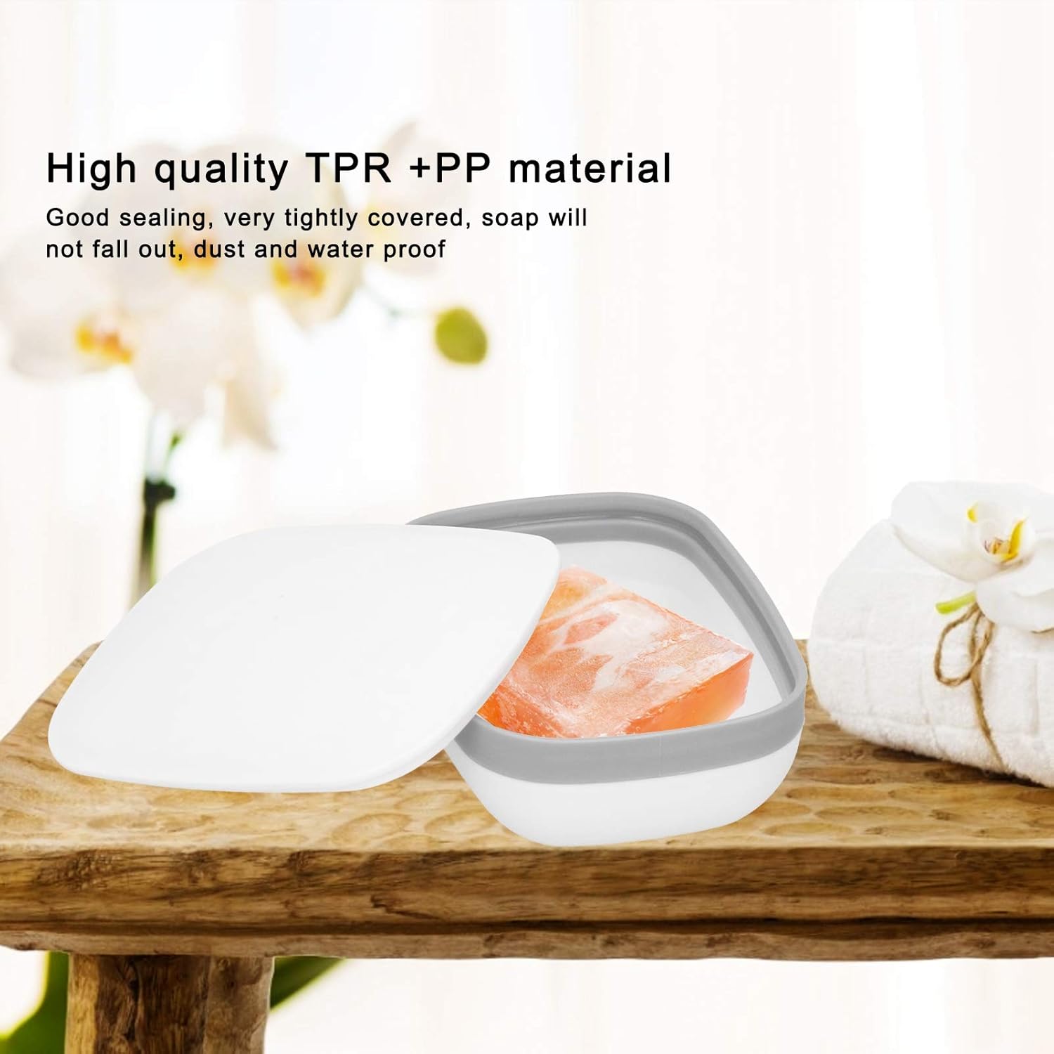 Gsycle Soap Holder with Lid for Home Travel Camping