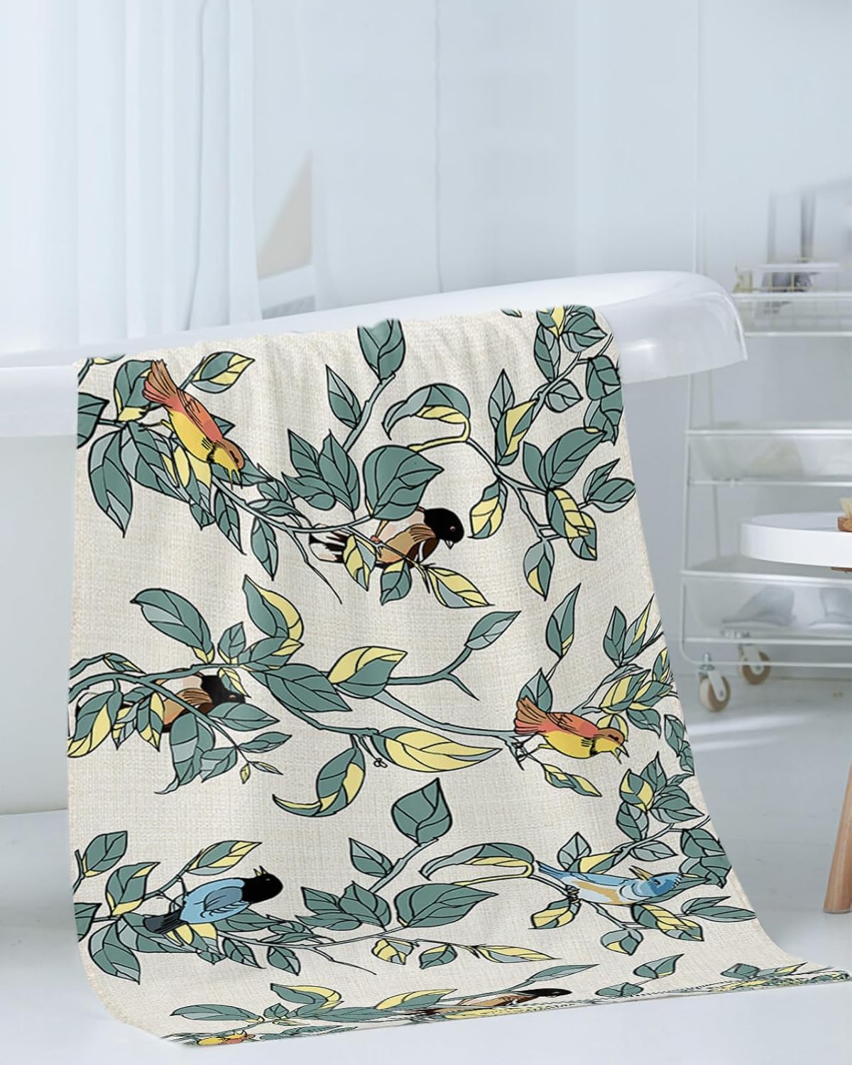 Smile Sunflower 3 Pcs Bath Towel Set Soft Linen Texture